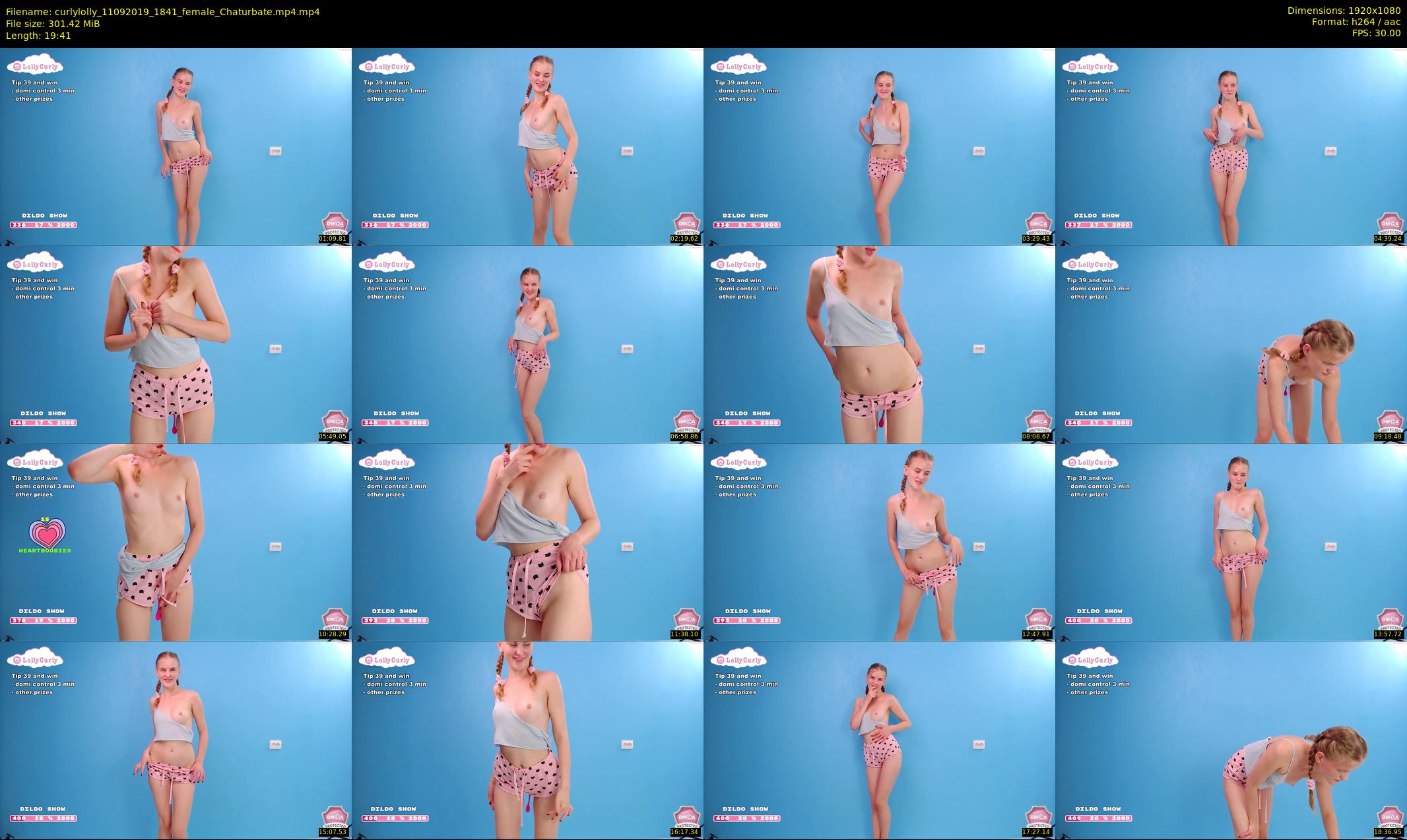 curlylolly — 20 minute Chaturbate female cam show recording, 1080p, Sep 11, 2019