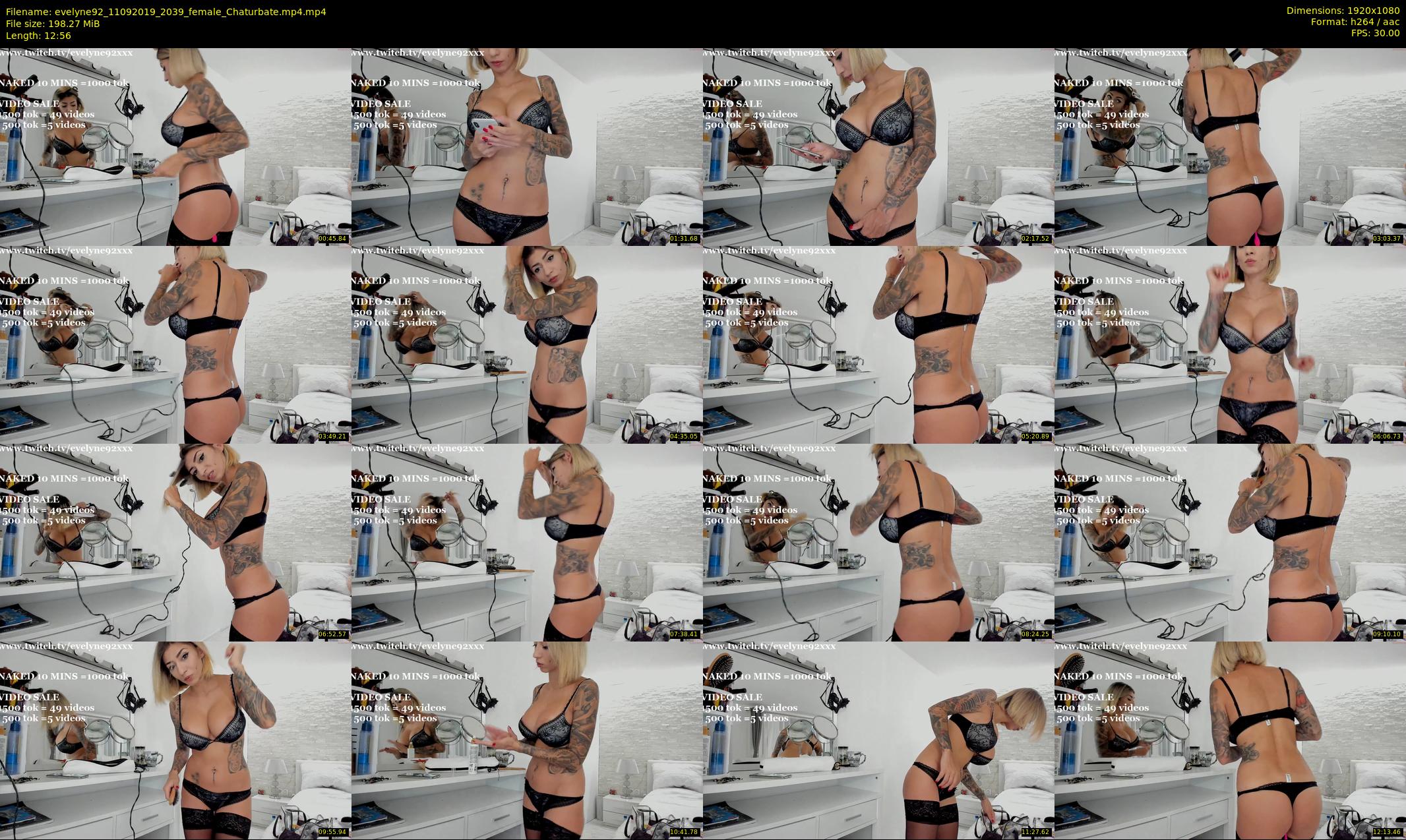 evelyne92 — 13 minute Chaturbate female cam show recording, 1080p, Sep 11, 2019