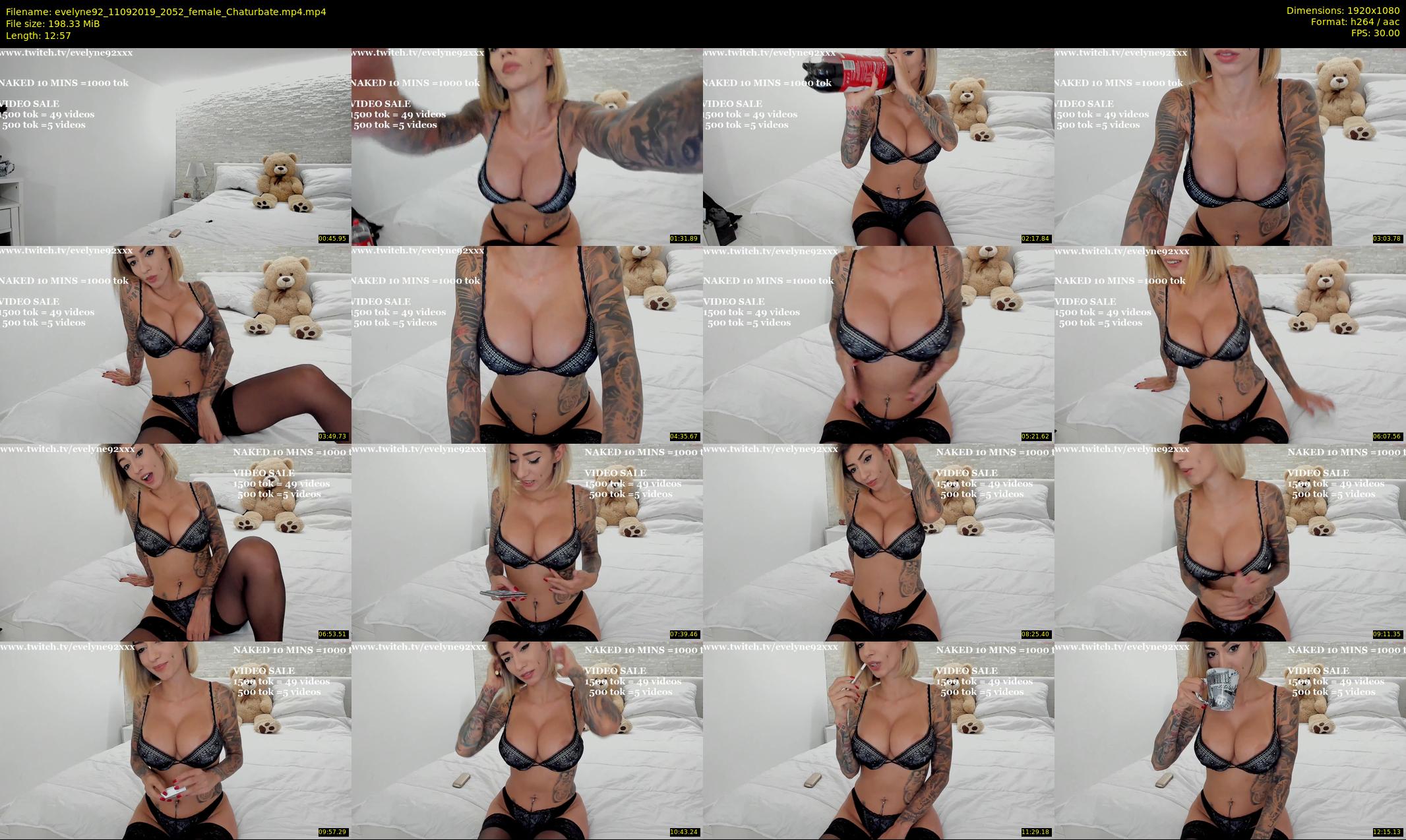 evelyne92 — 13 minute Chaturbate female cam show recording, 1080p, Sep 11, 2019