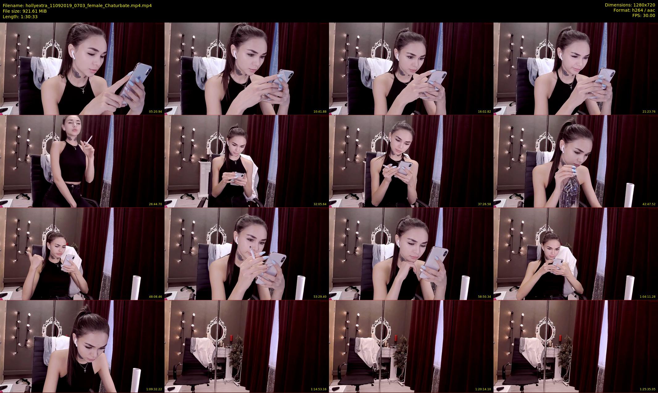 hollyextra — 91 minute Chaturbate female cam show recording, 720p, Sep 11, 2019