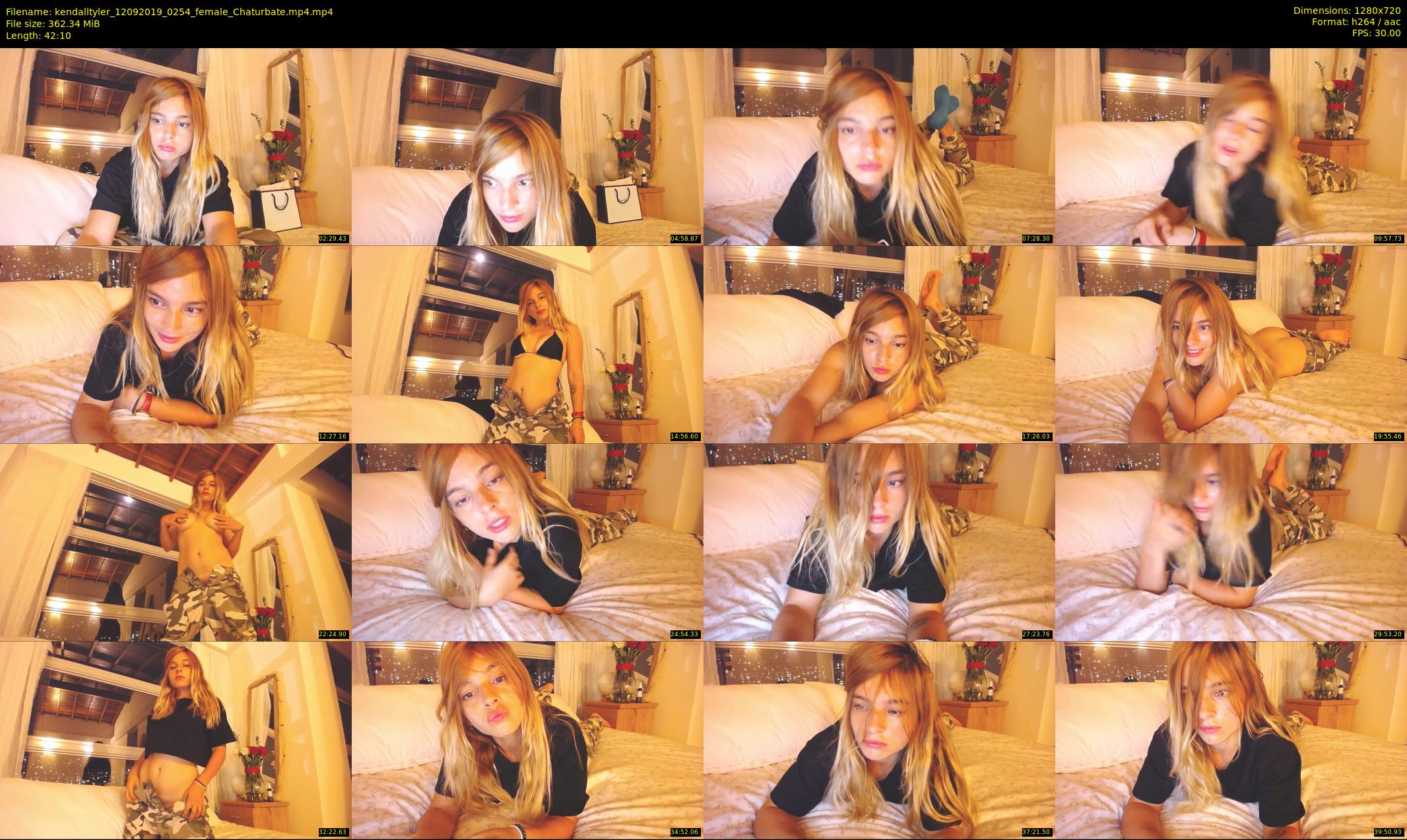 kendalltyler — 43 minute Chaturbate female cam show recording, 720p, Sep 12, 2019