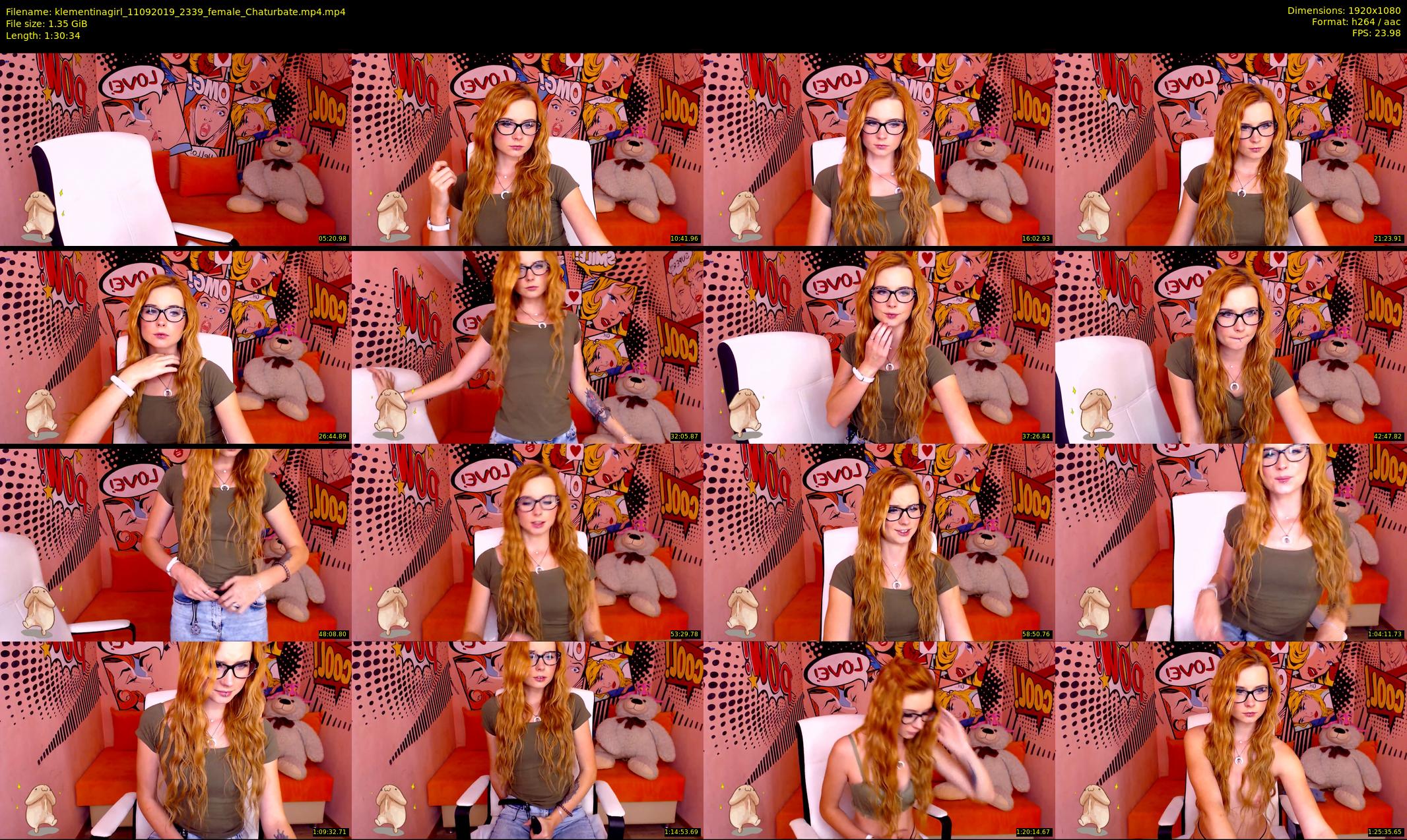 klementinagirl — 91 minute Chaturbate female cam show recording, 1080p, Sep 11, 2019