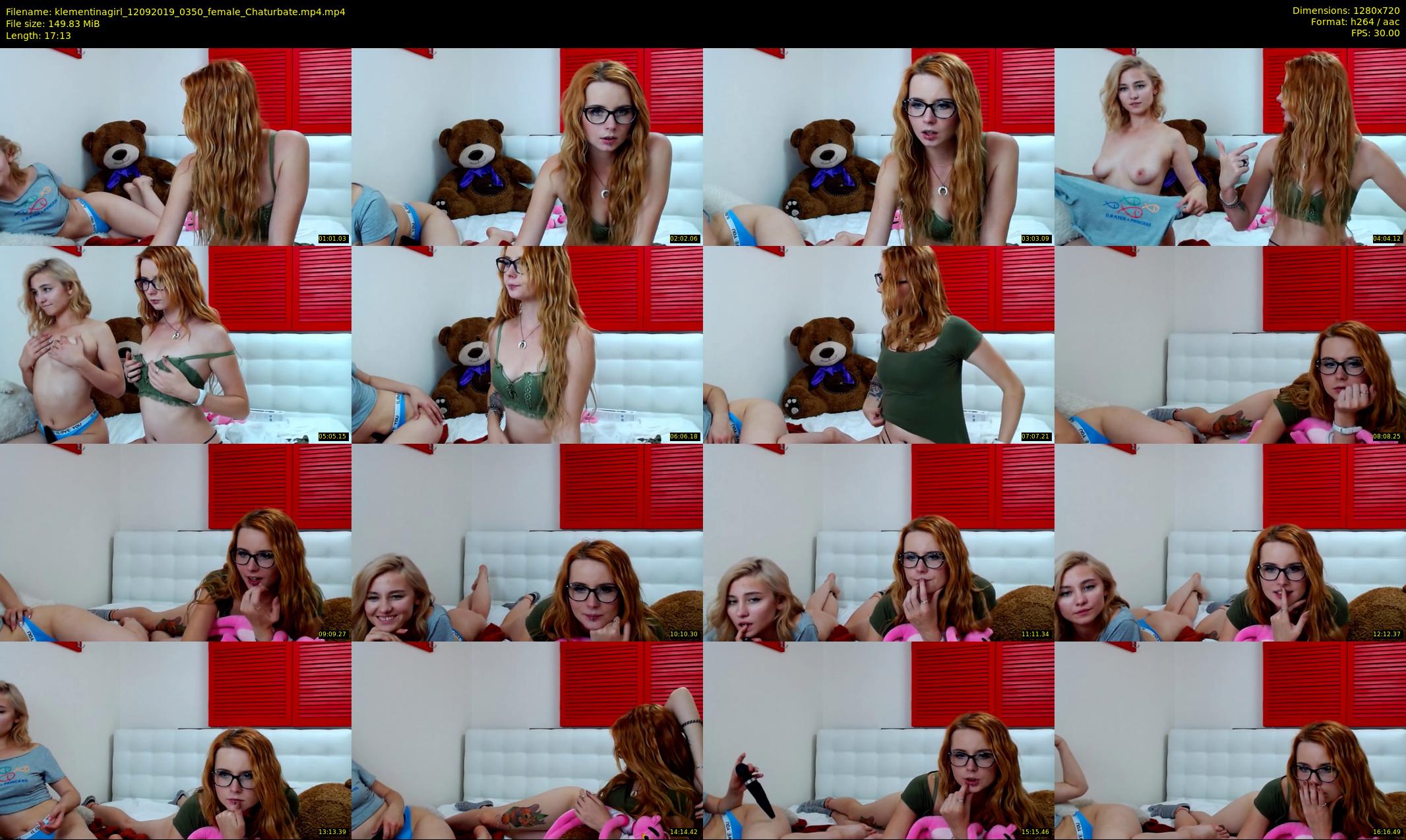 klementinagirl — 18 minute Chaturbate female cam show recording, 720p, Sep 12, 2019