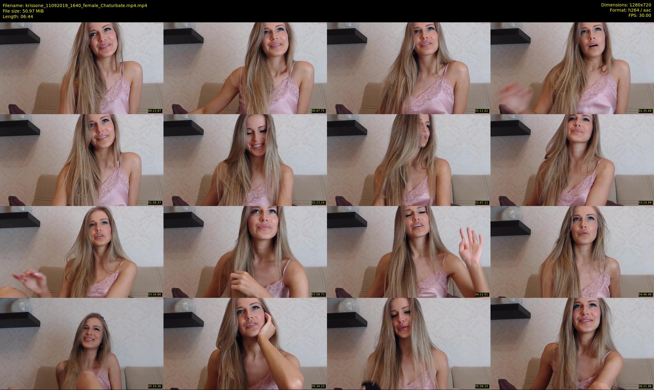 krissone — 7 minute Chaturbate female cam show recording, 720p, Sep 11, 2019