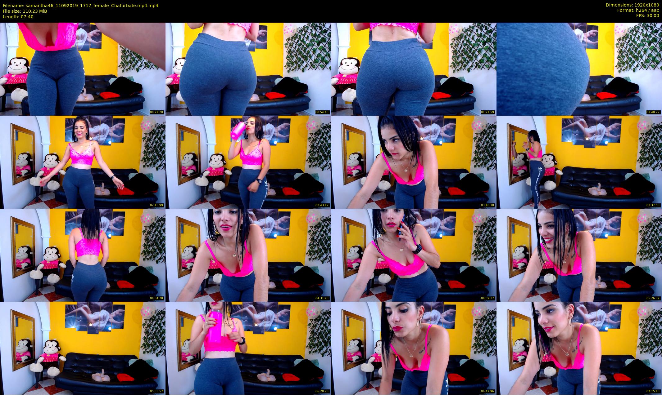 samantha46 — 8 minute Chaturbate female cam show recording, 1080p, Sep 11, 2019