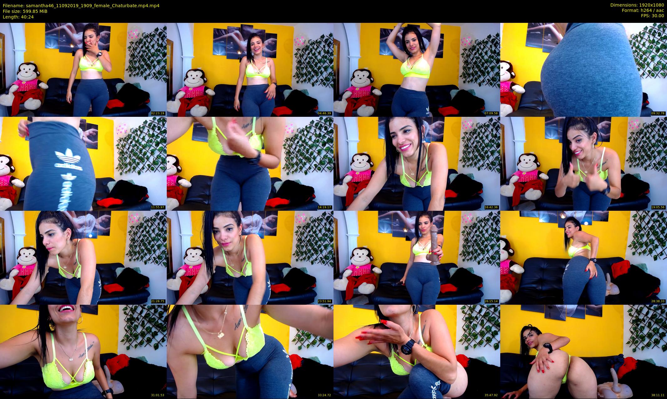 samantha46 — 41 minute Chaturbate female cam show recording, 1080p, Sep 11, 2019