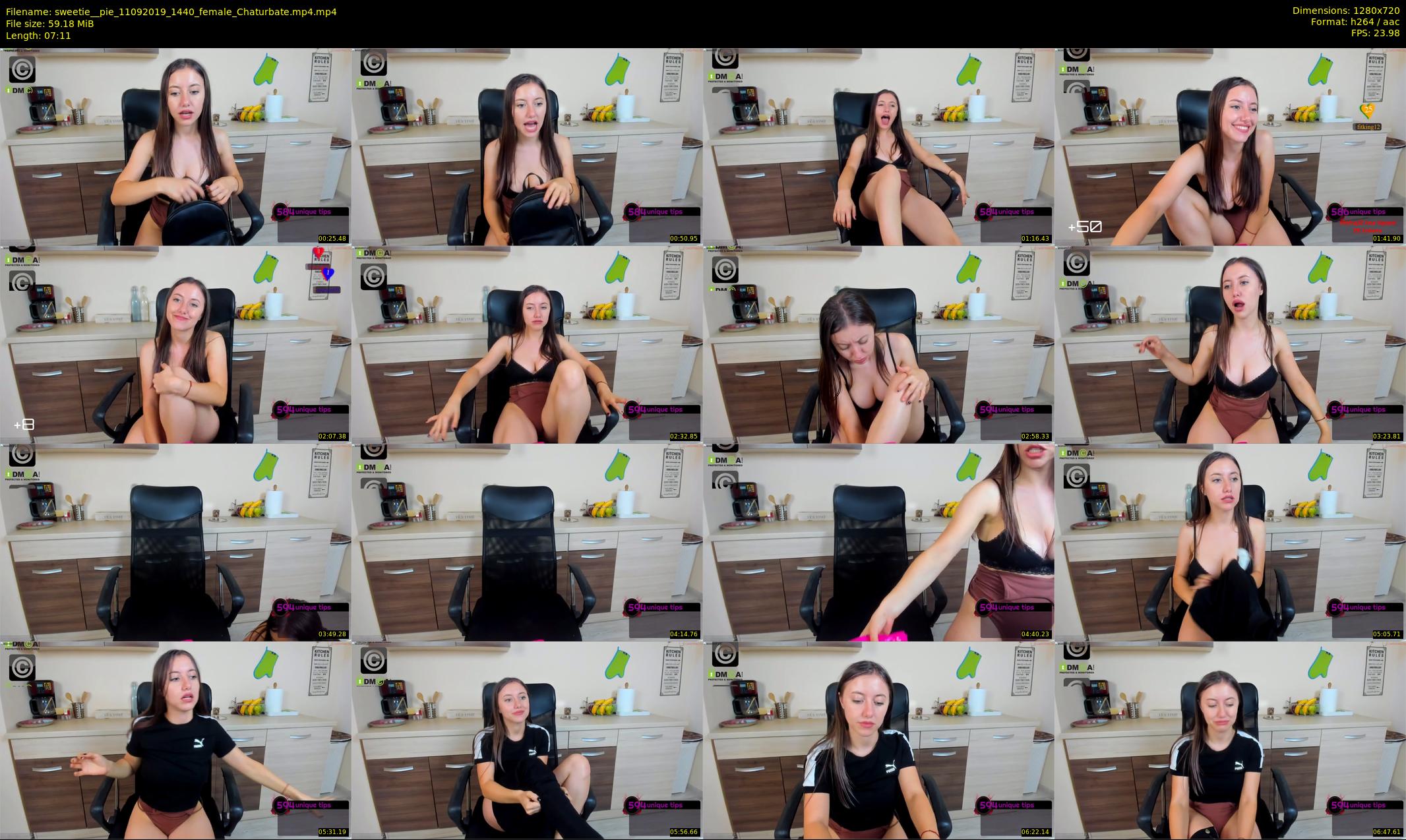 sweetie__pie — 8 minute Chaturbate female cam show recording, 720p, Sep 11, 2019