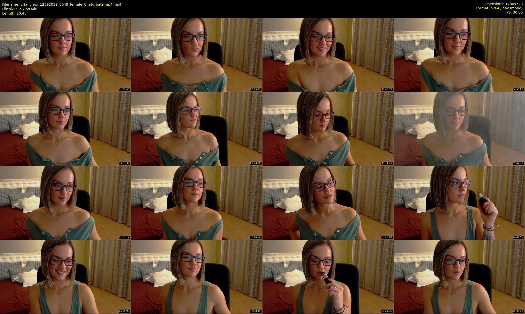 tiffanyriox — 21 minute Chaturbate female cam show recording, 720p, Sep 12, 2019