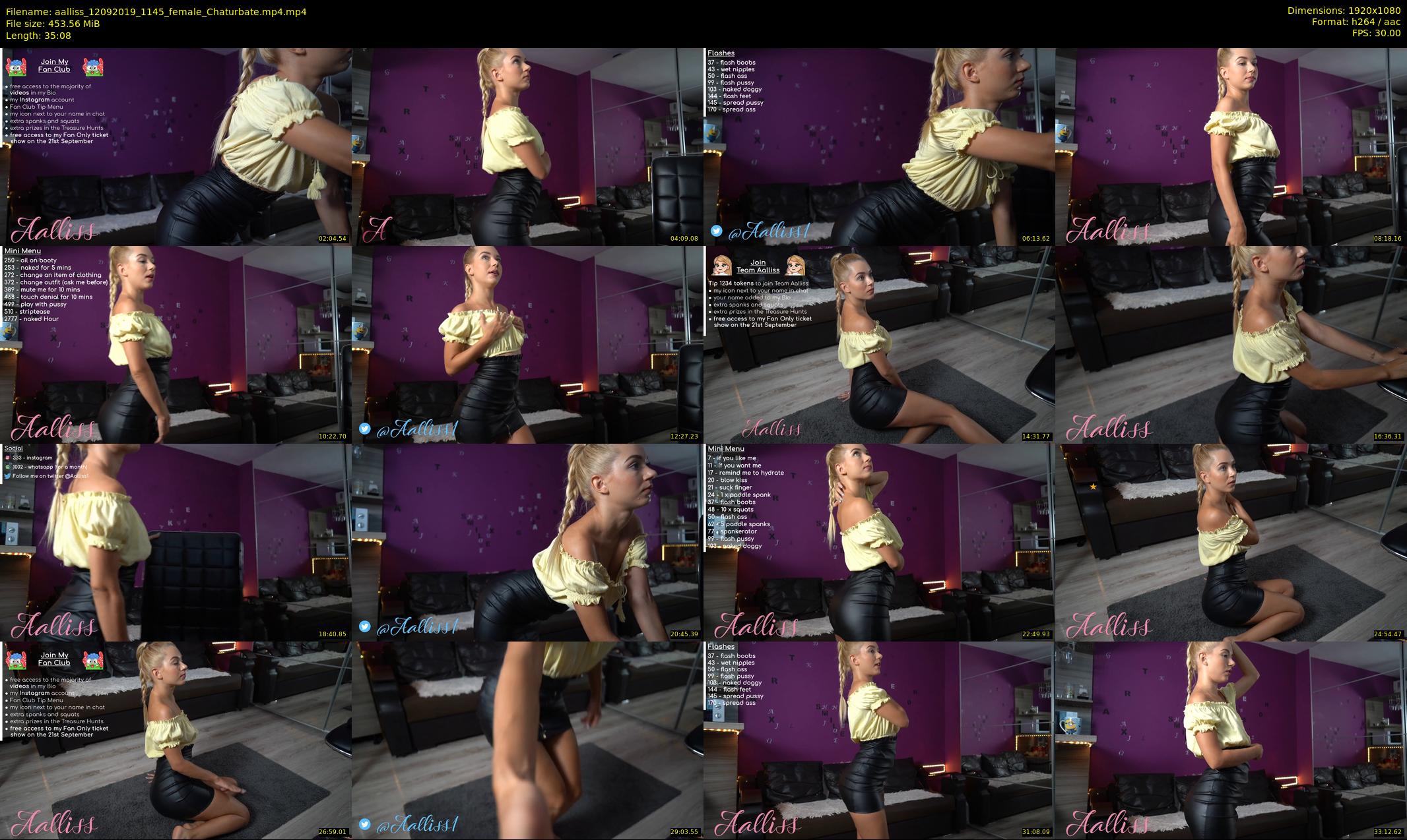 aalliss — 36 minute Chaturbate female cam show recording, 1080p, Sep 12, 2019