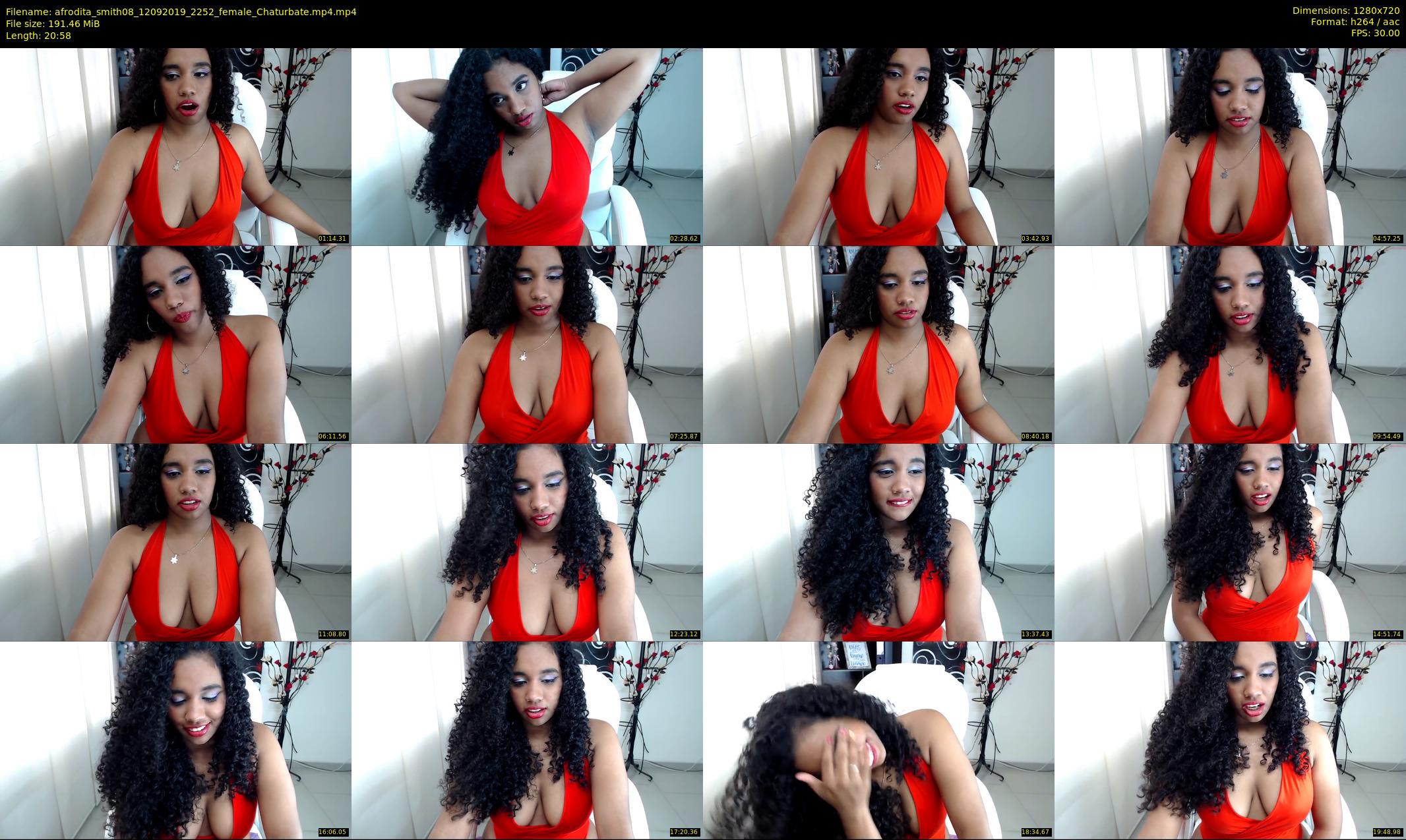 afrodita_smith08 — 21 minute Chaturbate female cam show recording, 720p, Sep 12, 2019