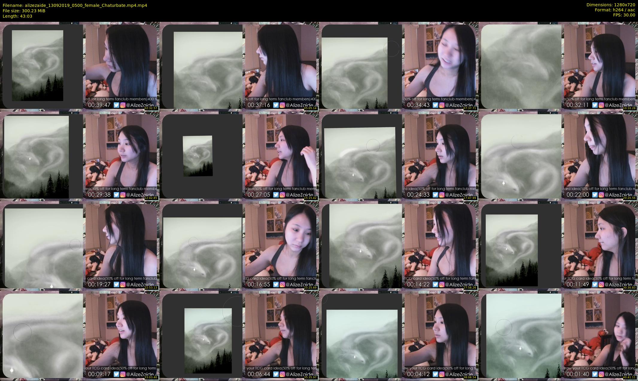 alizezaide — 44 minute Chaturbate female cam show recording, 720p, Sep 13, 2019