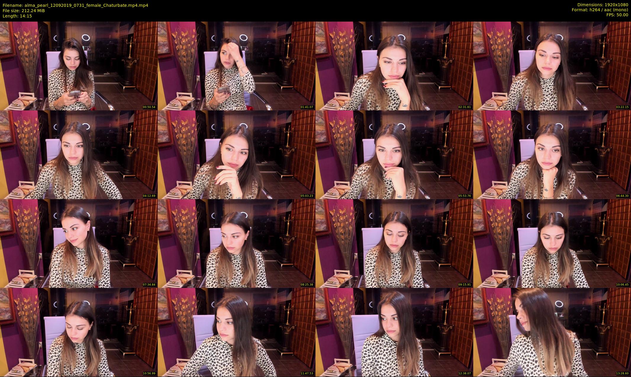 alma_pearl — 15 minute Chaturbate female cam show recording, 1080p, Sep 12, 2019