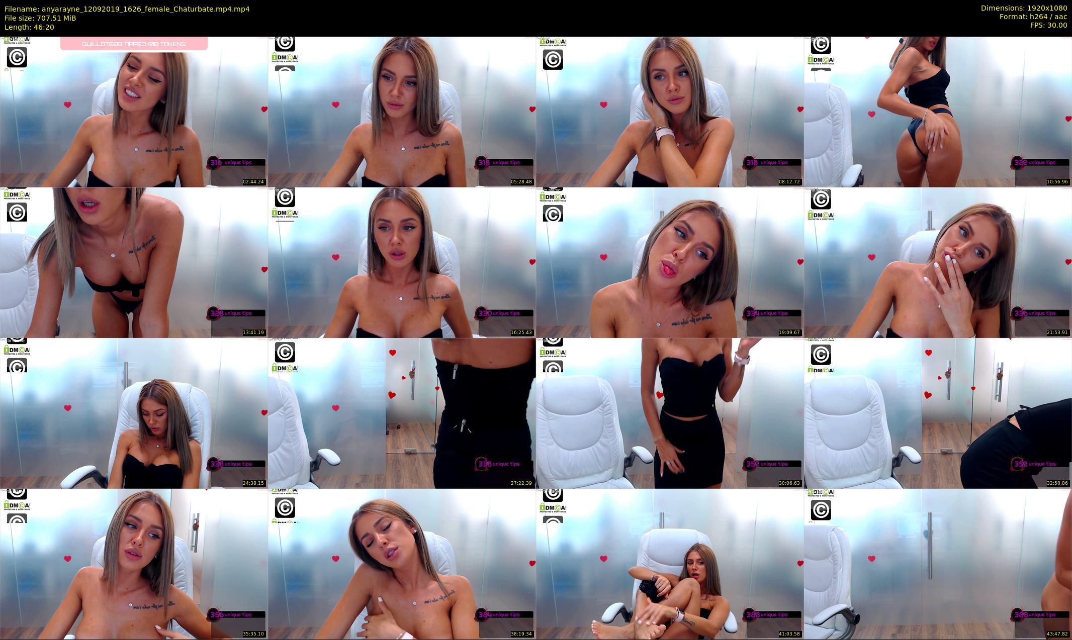 anyarayne — 47 minute Chaturbate female cam show recording, 1080p, Sep 12, 2019