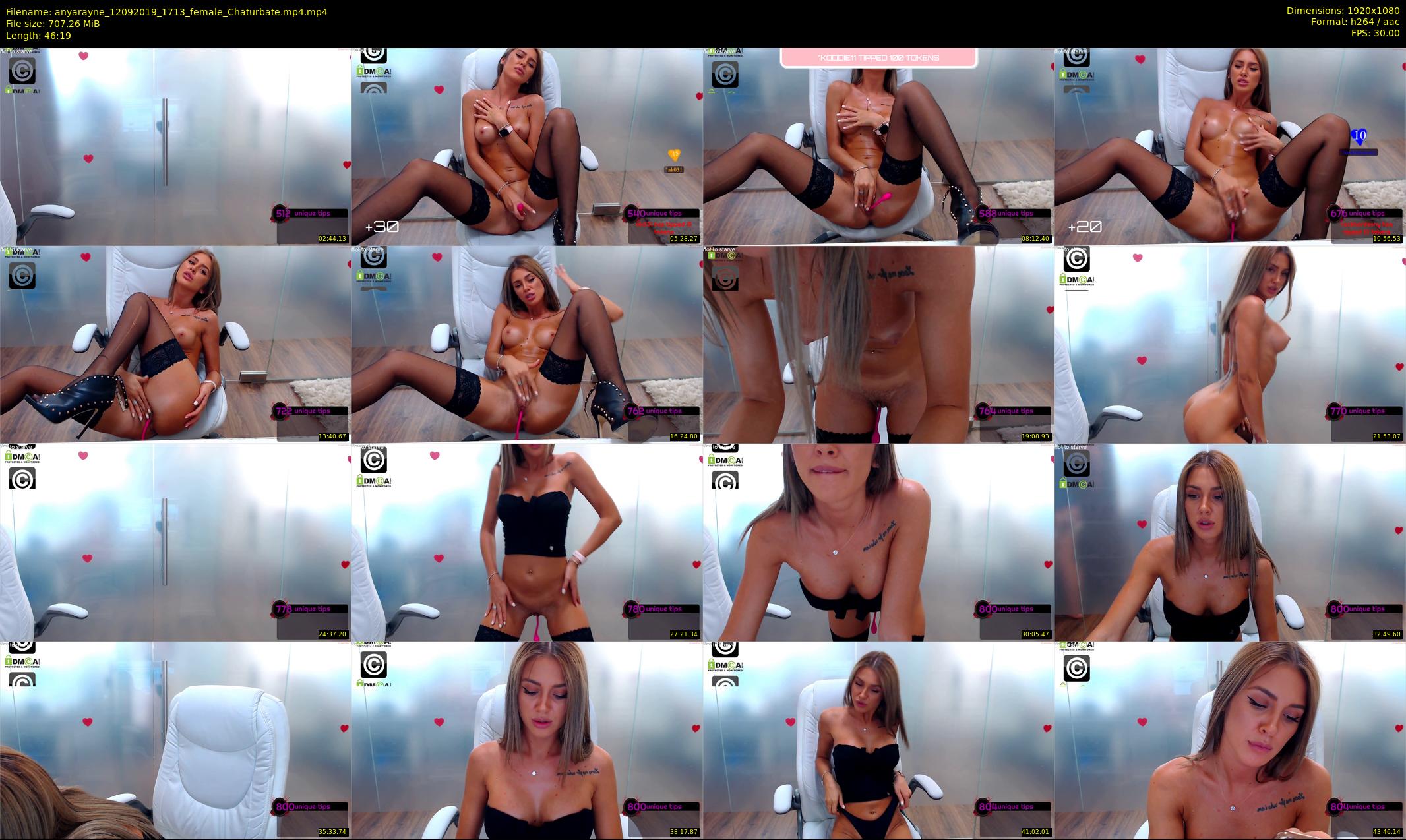 anyarayne — 47 minute Chaturbate female cam show recording, 1080p, Sep 12, 2019