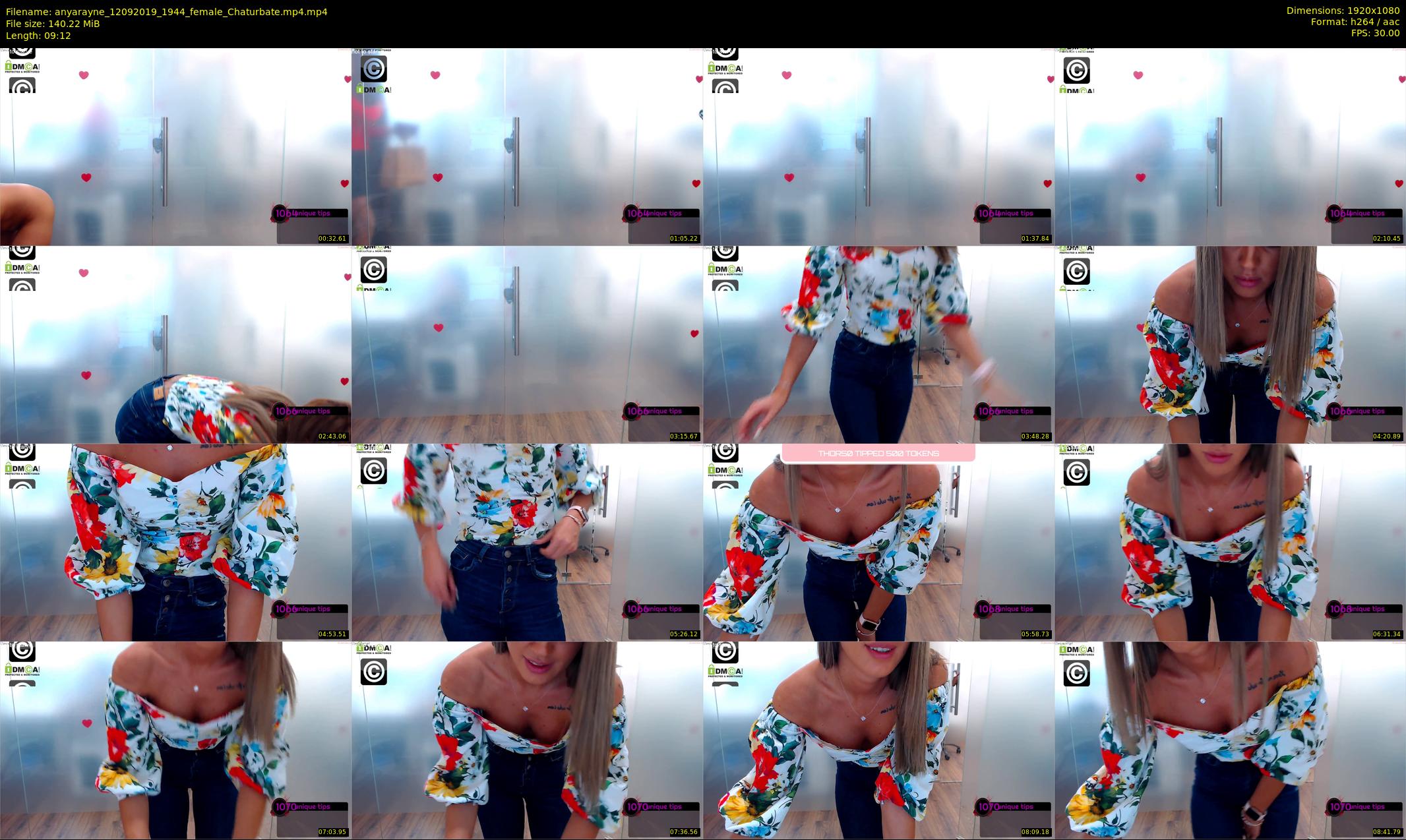 anyarayne — 10 minute Chaturbate female cam show recording, 1080p, Sep 12, 2019
