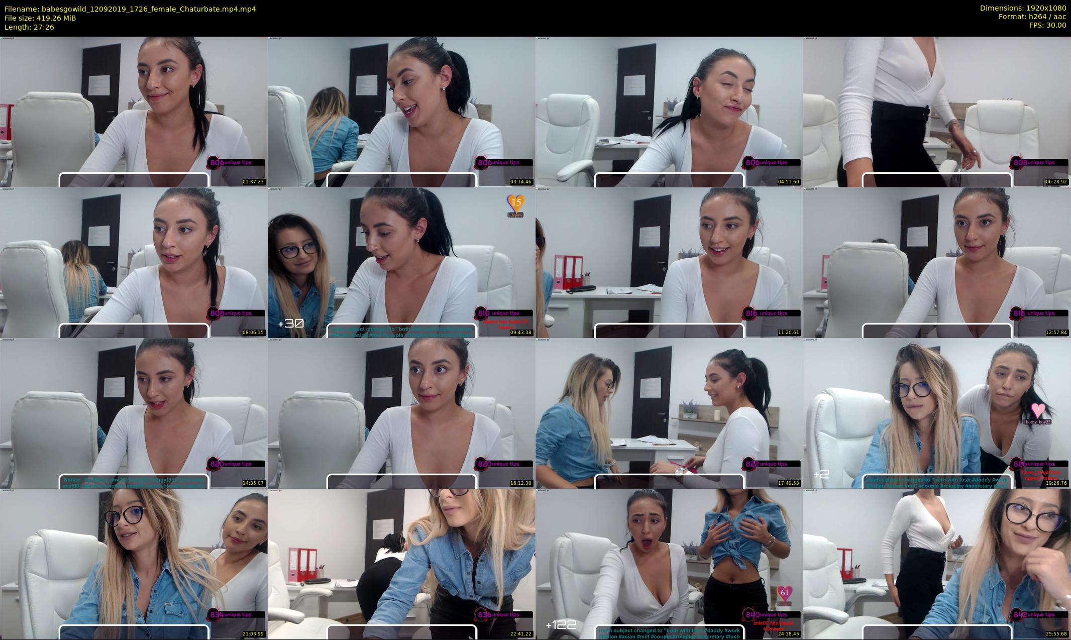 babesgowild — 28 minute Chaturbate couple cam show recording, 1080p, Sep 12, 2019