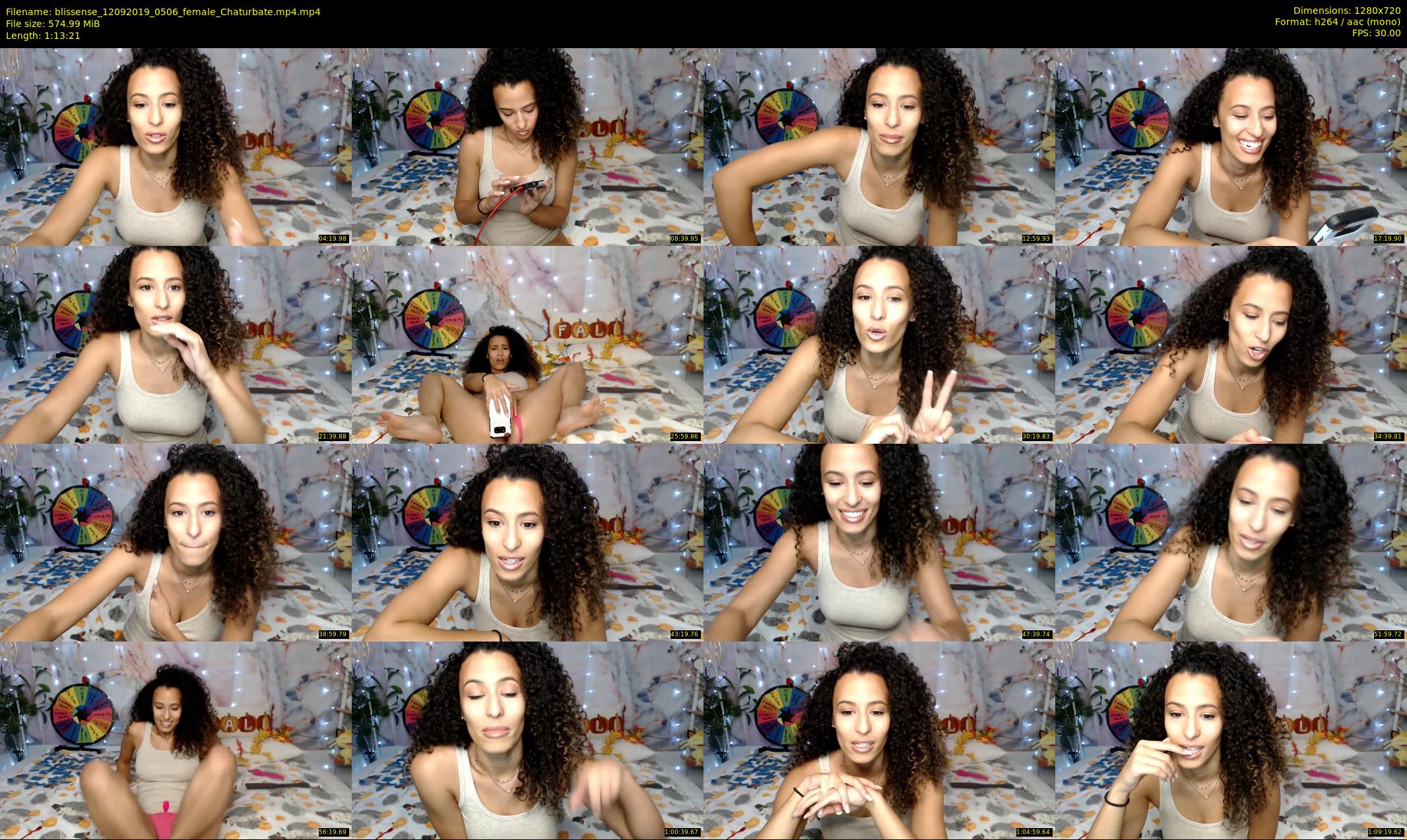 blissense — 74 minute Chaturbate female cam show recording, 720p, Sep 12, 2019