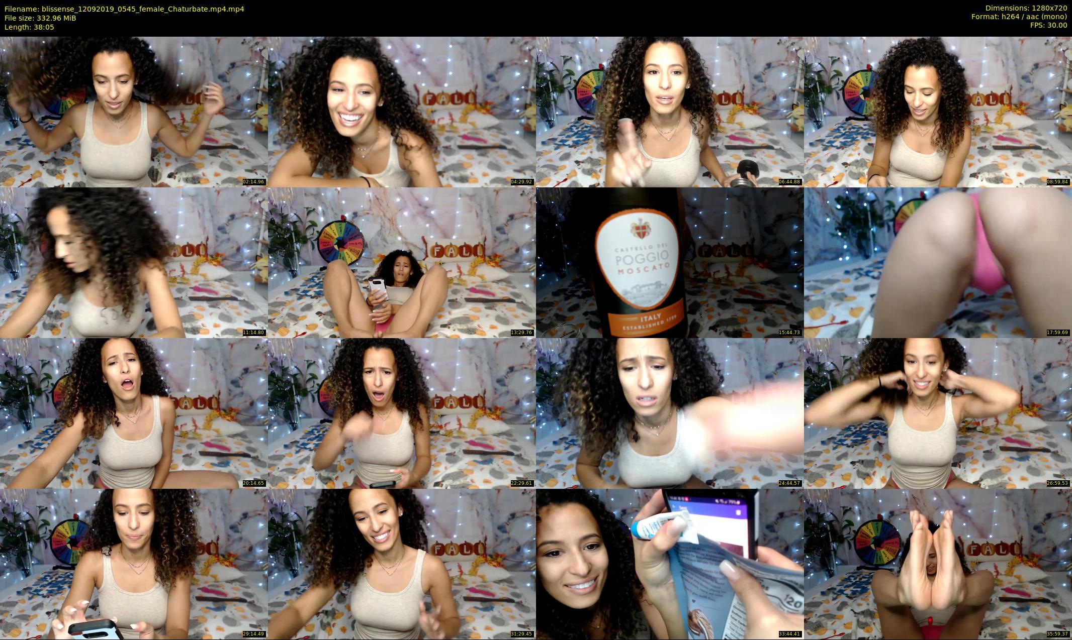 blissense — 39 minute Chaturbate female cam show recording, 720p, Sep 12, 2019