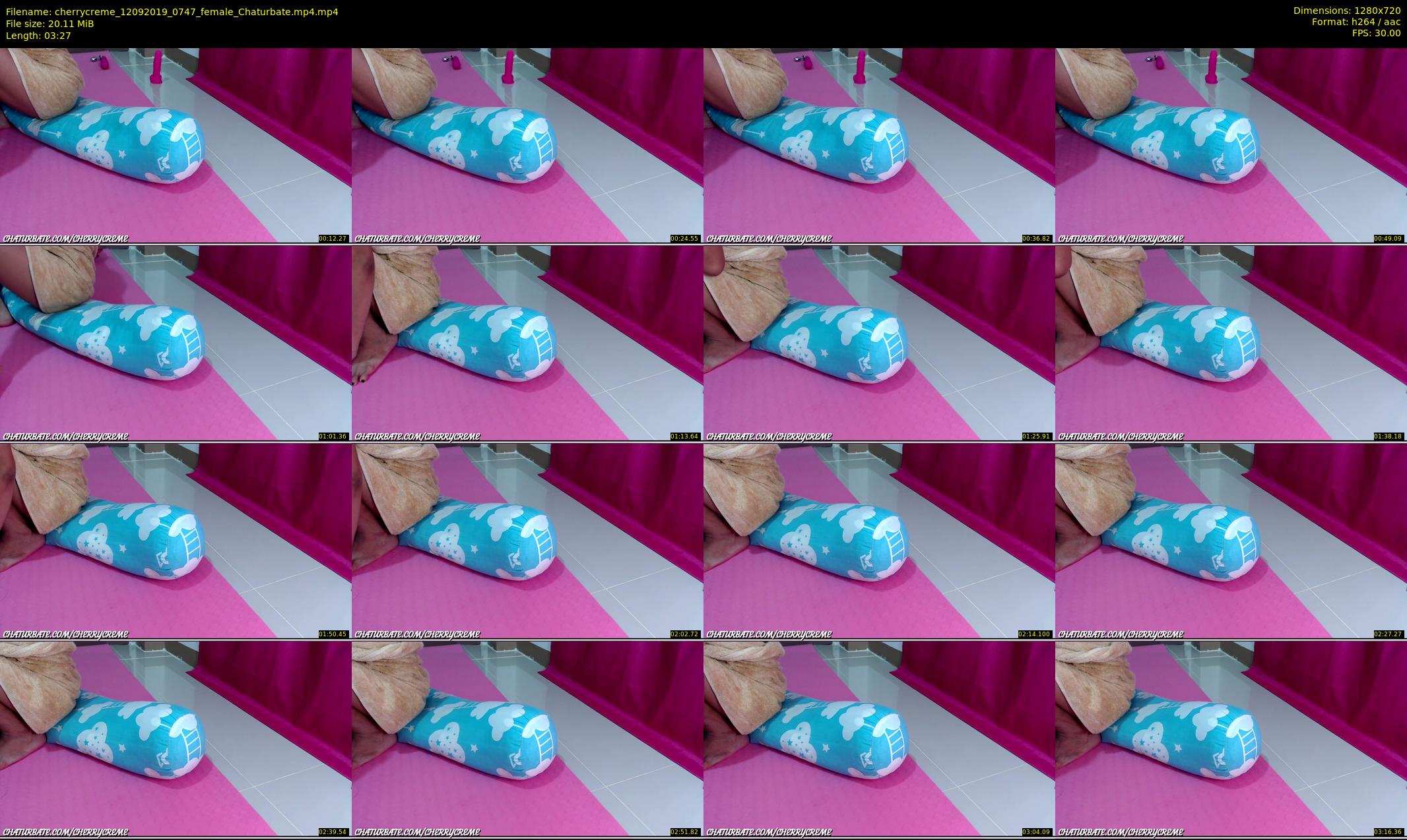 cherrycreme — 4 minute Chaturbate female cam show recording, 720p, Sep 12, 2019