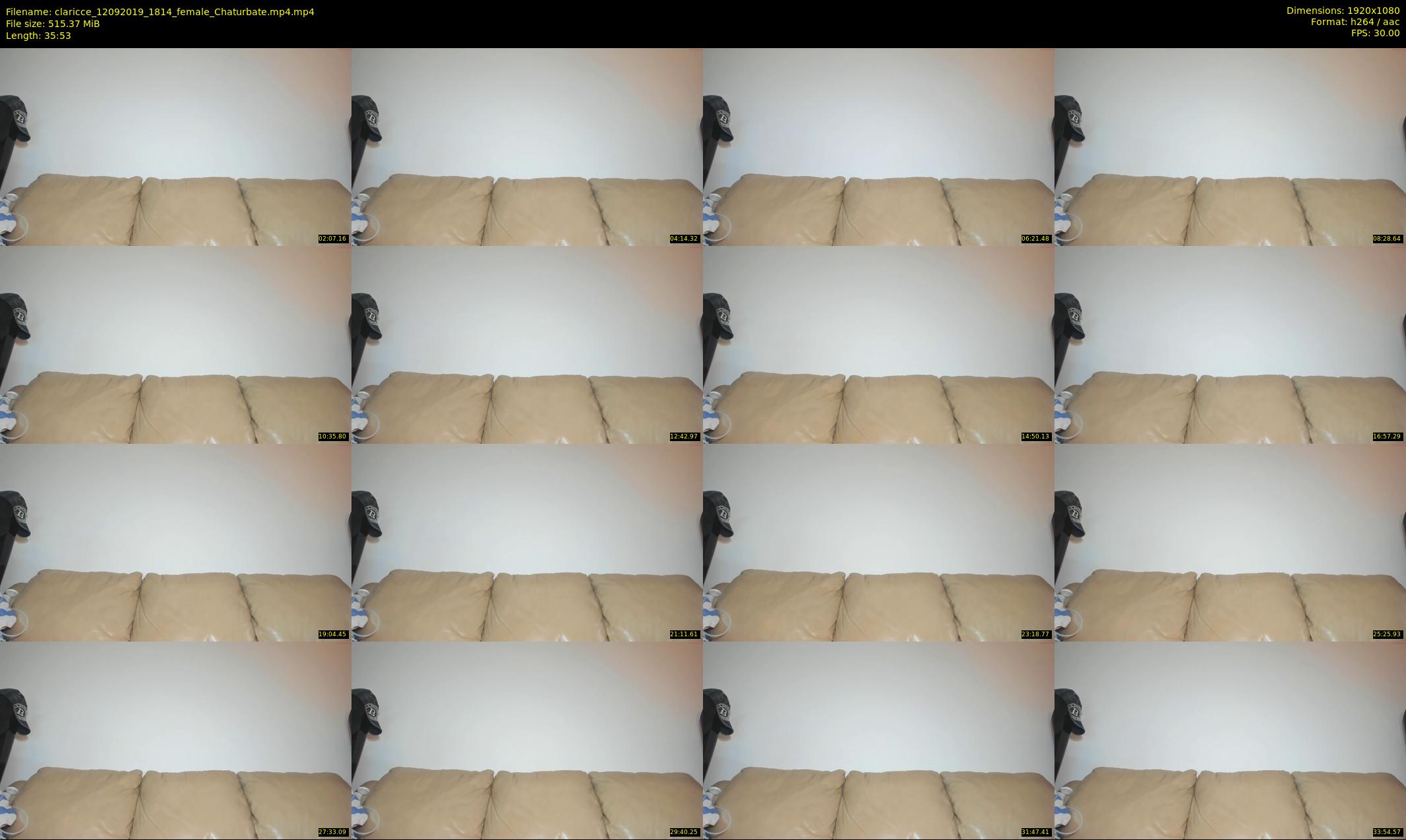 claricce — 36 minute Chaturbate female cam show recording, 1080p, Sep 12, 2019
