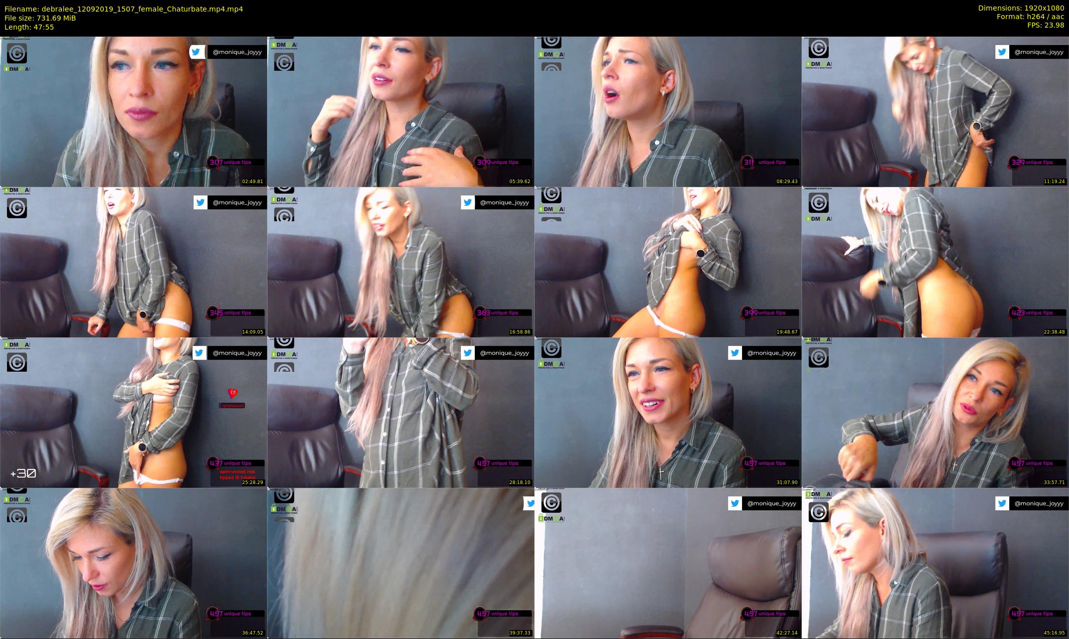 debralee — 48 minute Chaturbate female cam show recording, 1080p, Sep 12, 2019