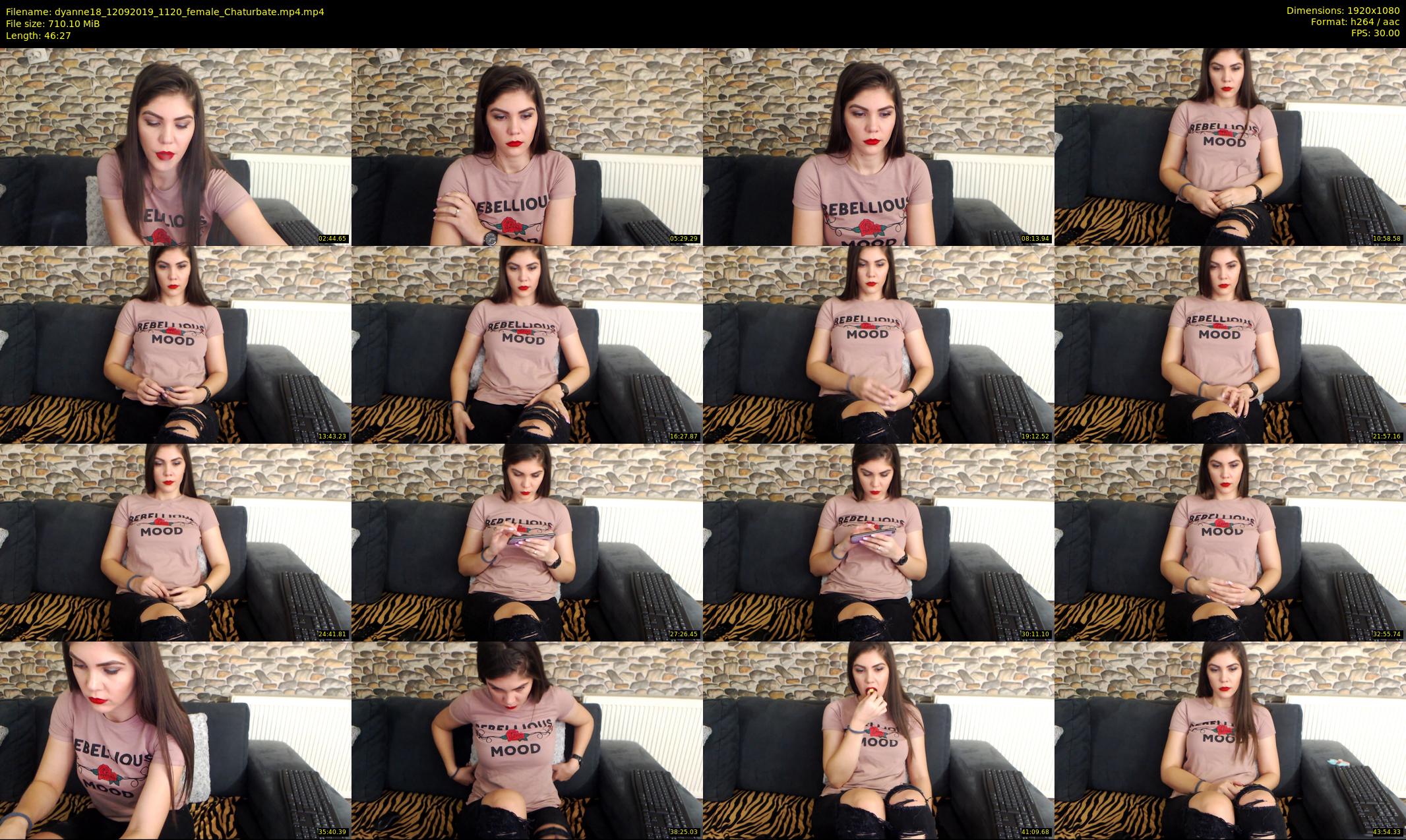 dyanne18 — 47 minute Chaturbate female cam show recording, 1080p, Sep 12, 2019