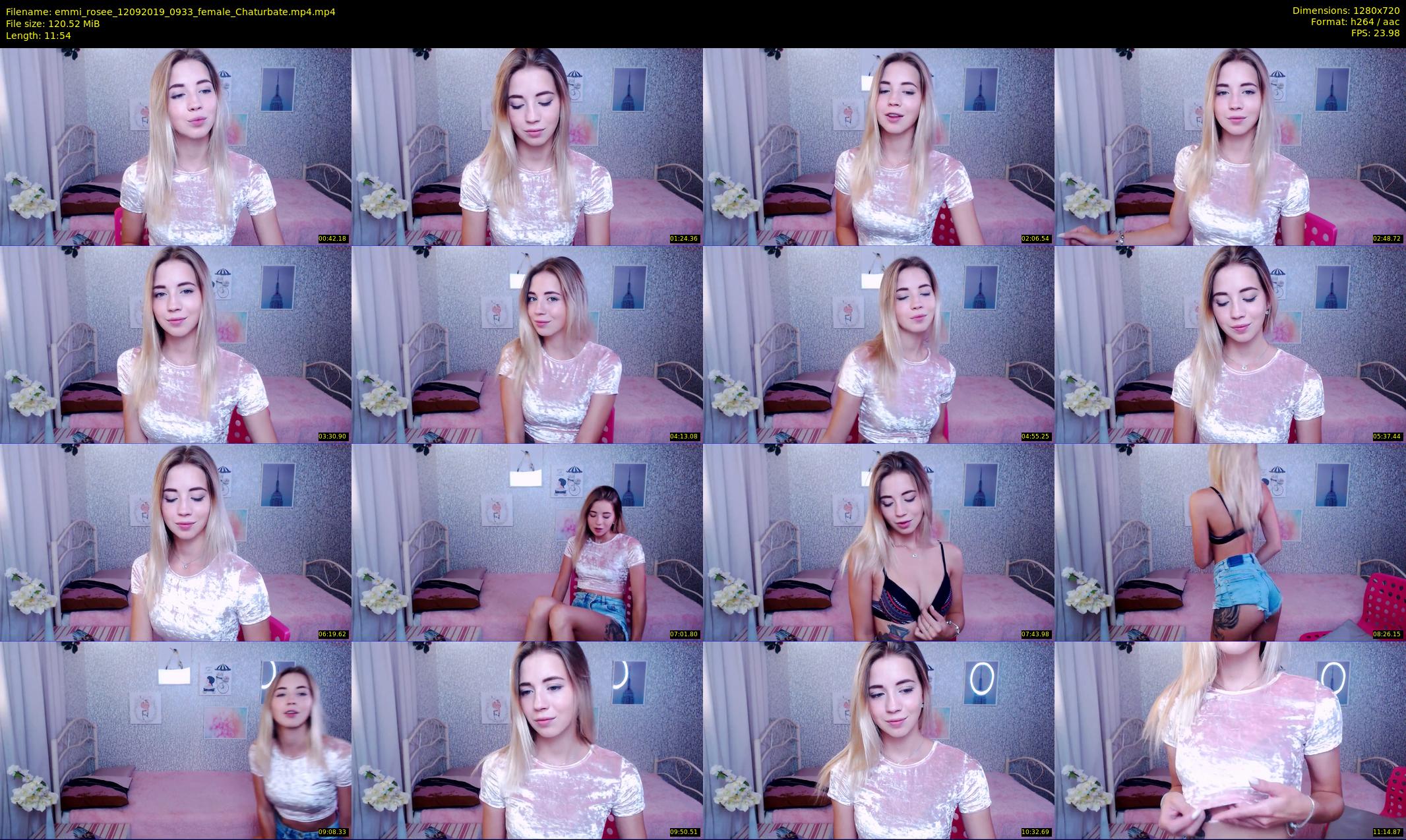 emmi_rosee — 12 minute Chaturbate female cam show recording, 720p, Sep 12, 2019