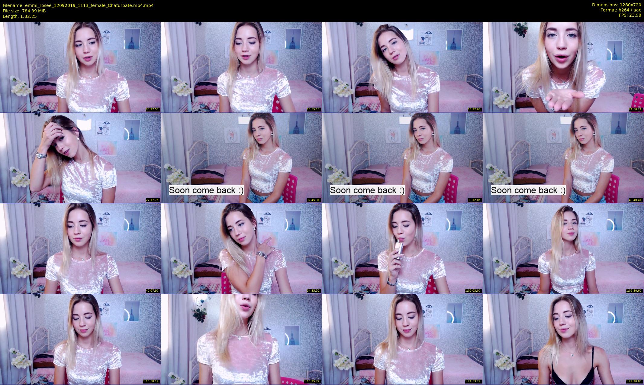 emmi_rosee — 93 minute Chaturbate female cam show recording, 720p, Sep 12, 2019