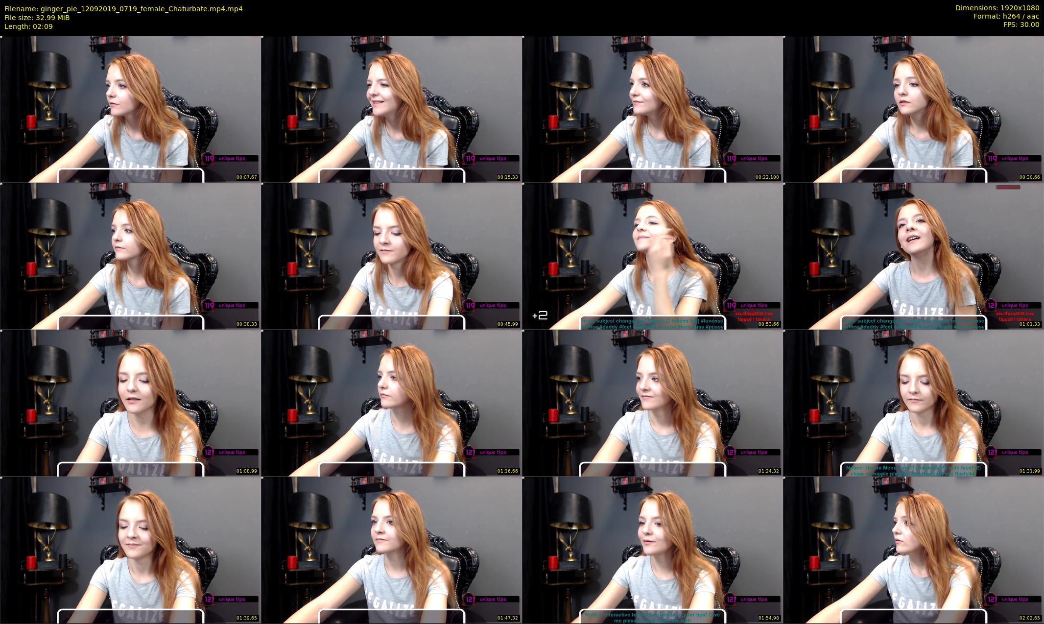 ginger_pie — 3 minute Chaturbate female cam show recording, 1080p, Sep 12, 2019