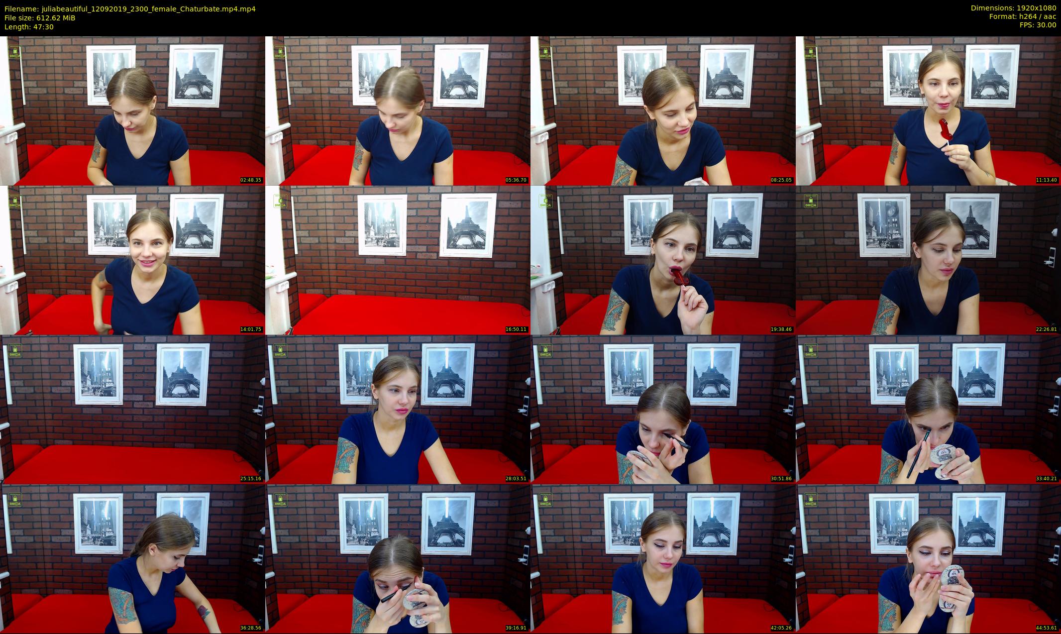 juliabeautiful — 48 minute Chaturbate female cam show recording, 1080p, Sep 12, 2019