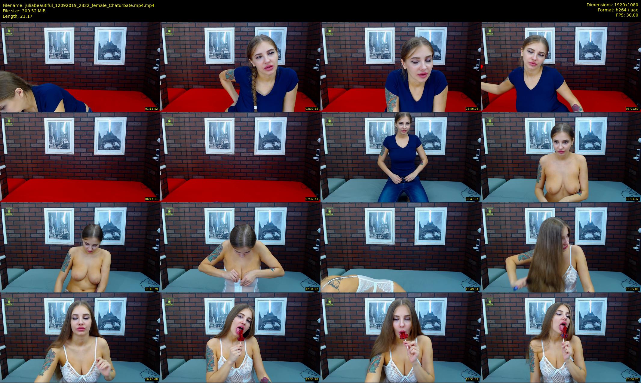 juliabeautiful — 22 minute Chaturbate female cam show recording, 1080p, Sep 12, 2019