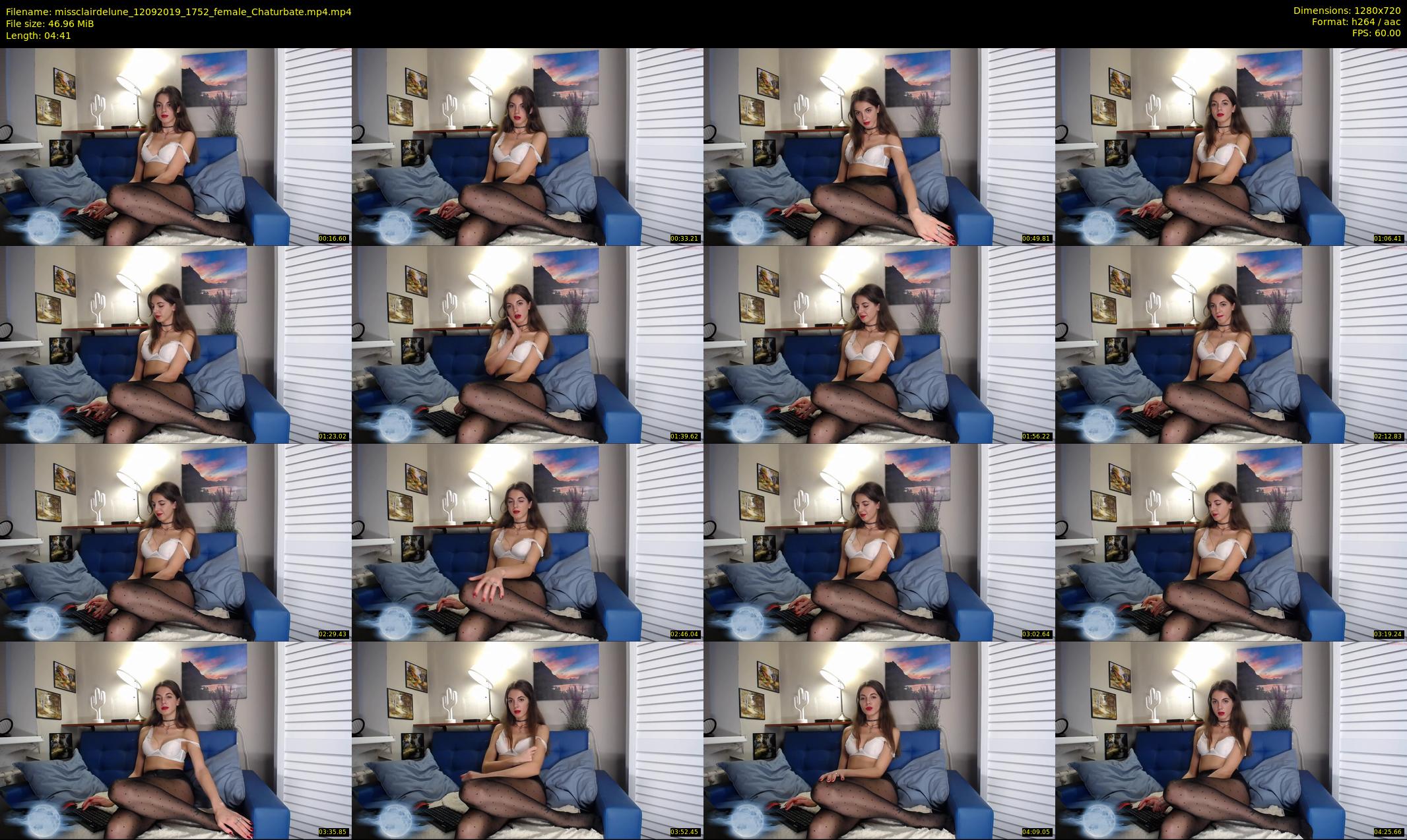 missclairdelune — 5 minute Chaturbate female cam show recording, 720p, Sep 12, 2019
