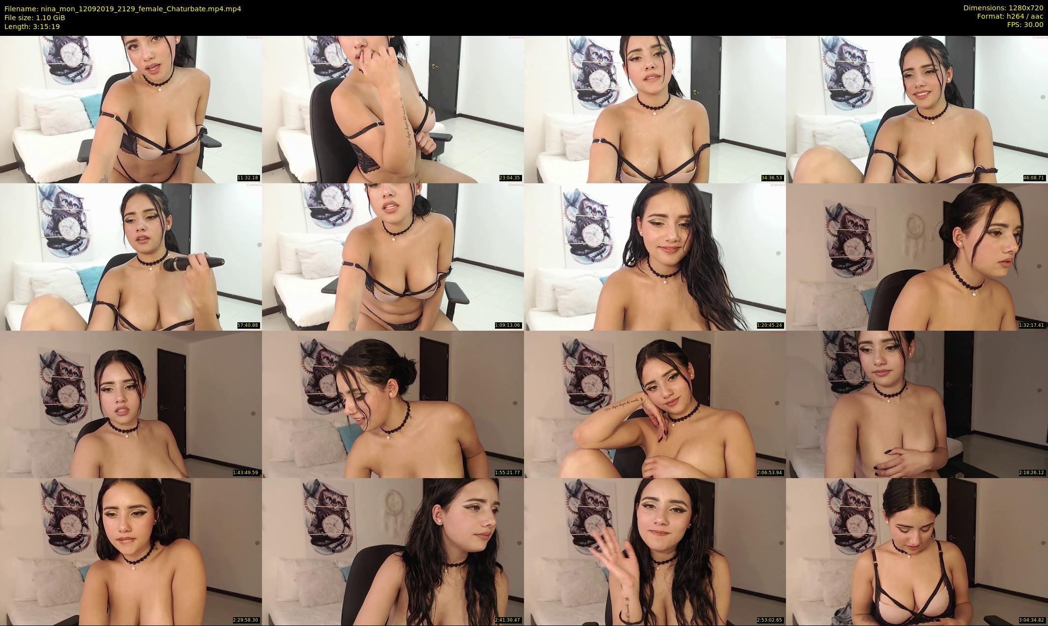 nina_mon — 196 minute Chaturbate female cam show recording, 720p, Sep 12, 2019