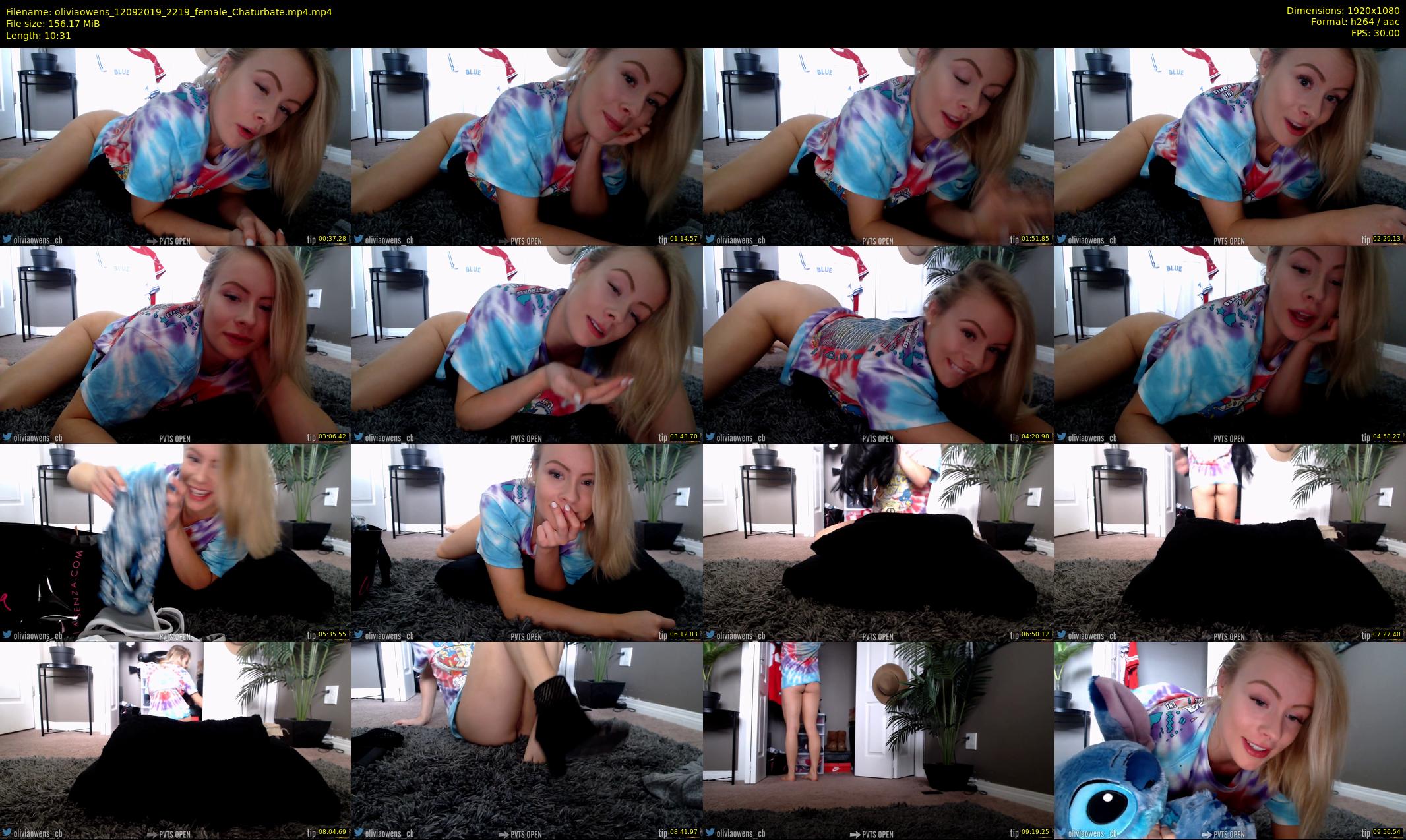 oliviaowens — 11 minute Chaturbate female cam show recording, 1080p, Sep 12, 2019