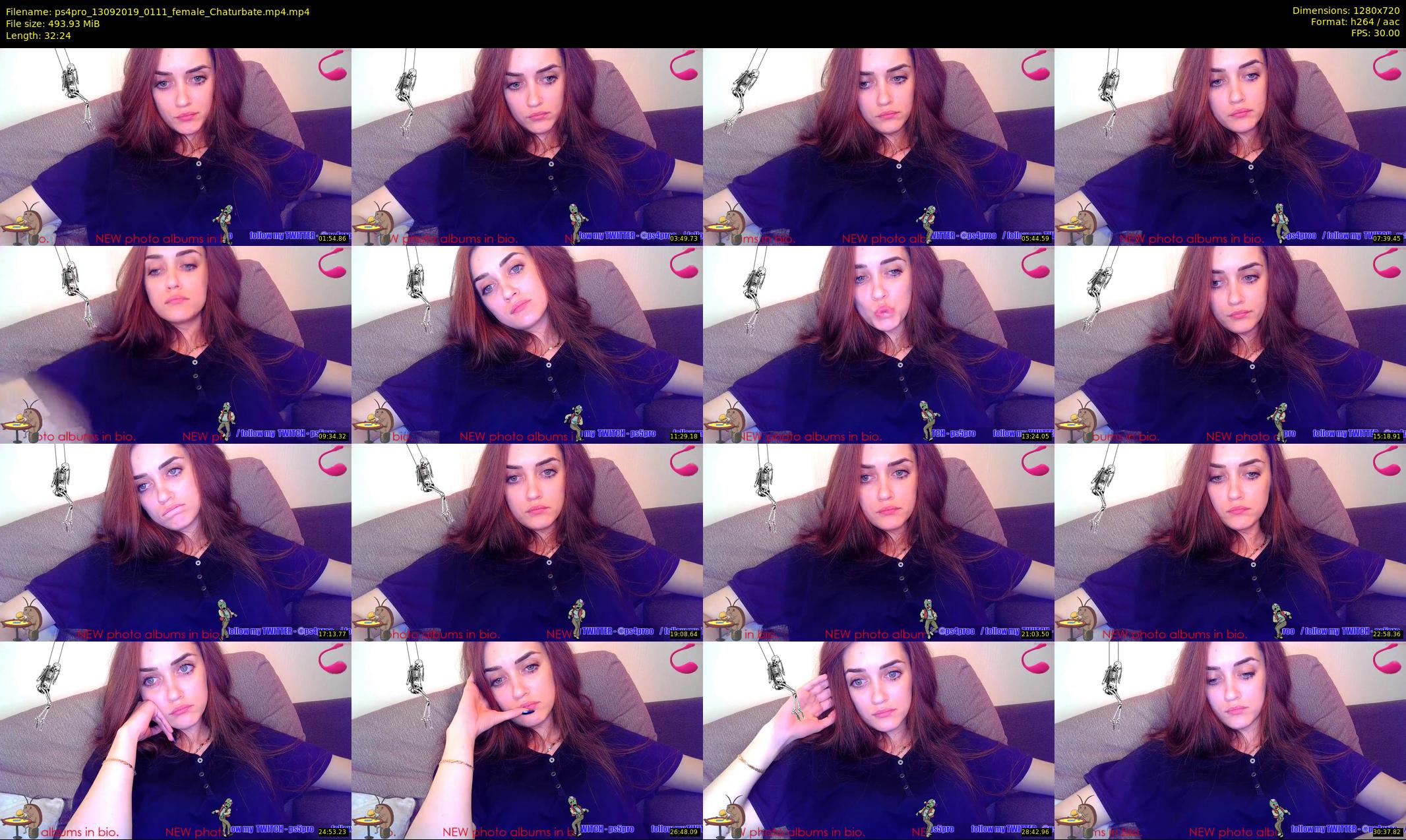 ps4pro — 33 minute Chaturbate female cam show recording, 720p, Sep 13, 2019