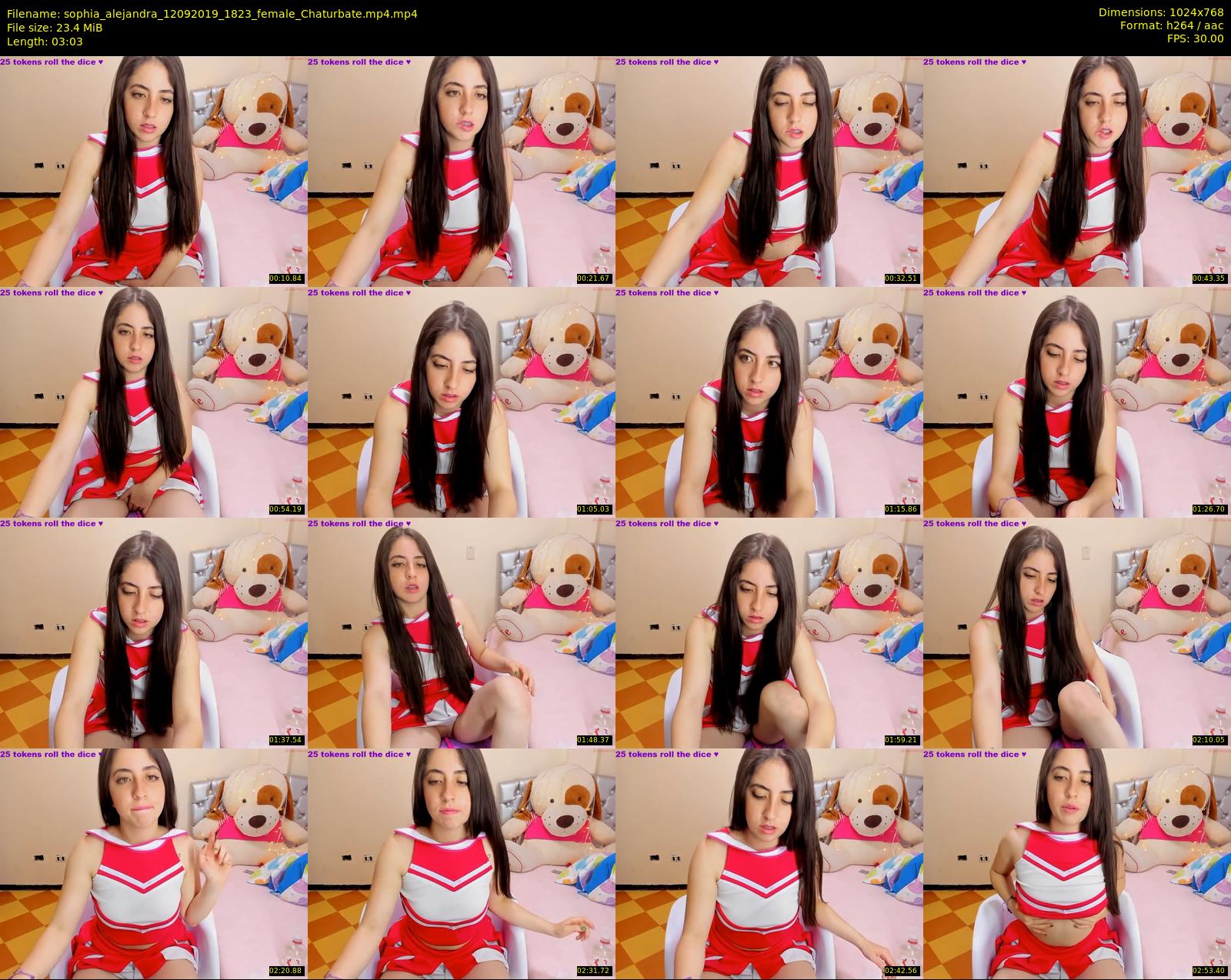 sophia_alejandra — 4 minute Chaturbate female cam show recording, 720p, Sep 12, 2019