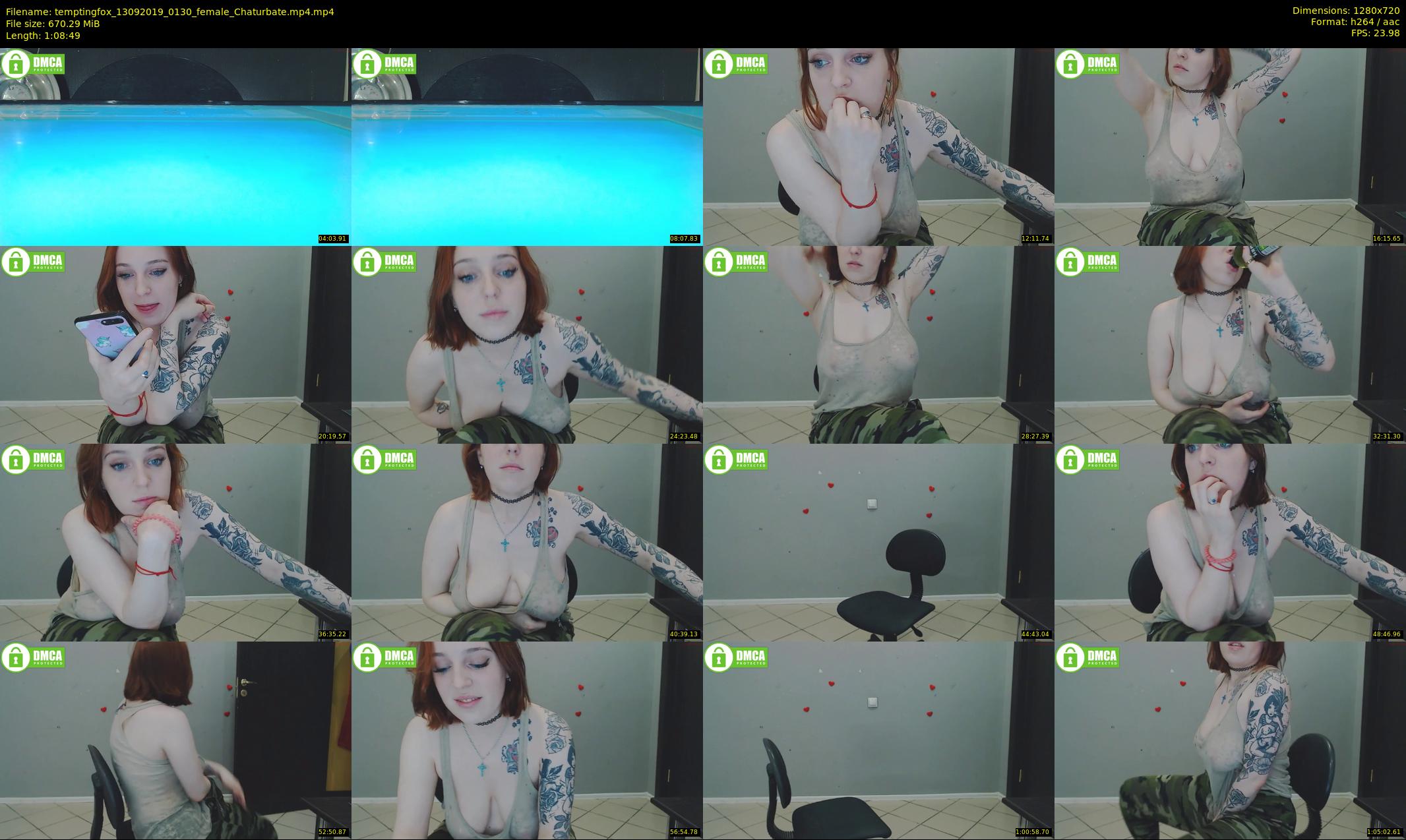 temptingfox — 69 minute Chaturbate female cam show recording, 720p, Sep 13, 2019