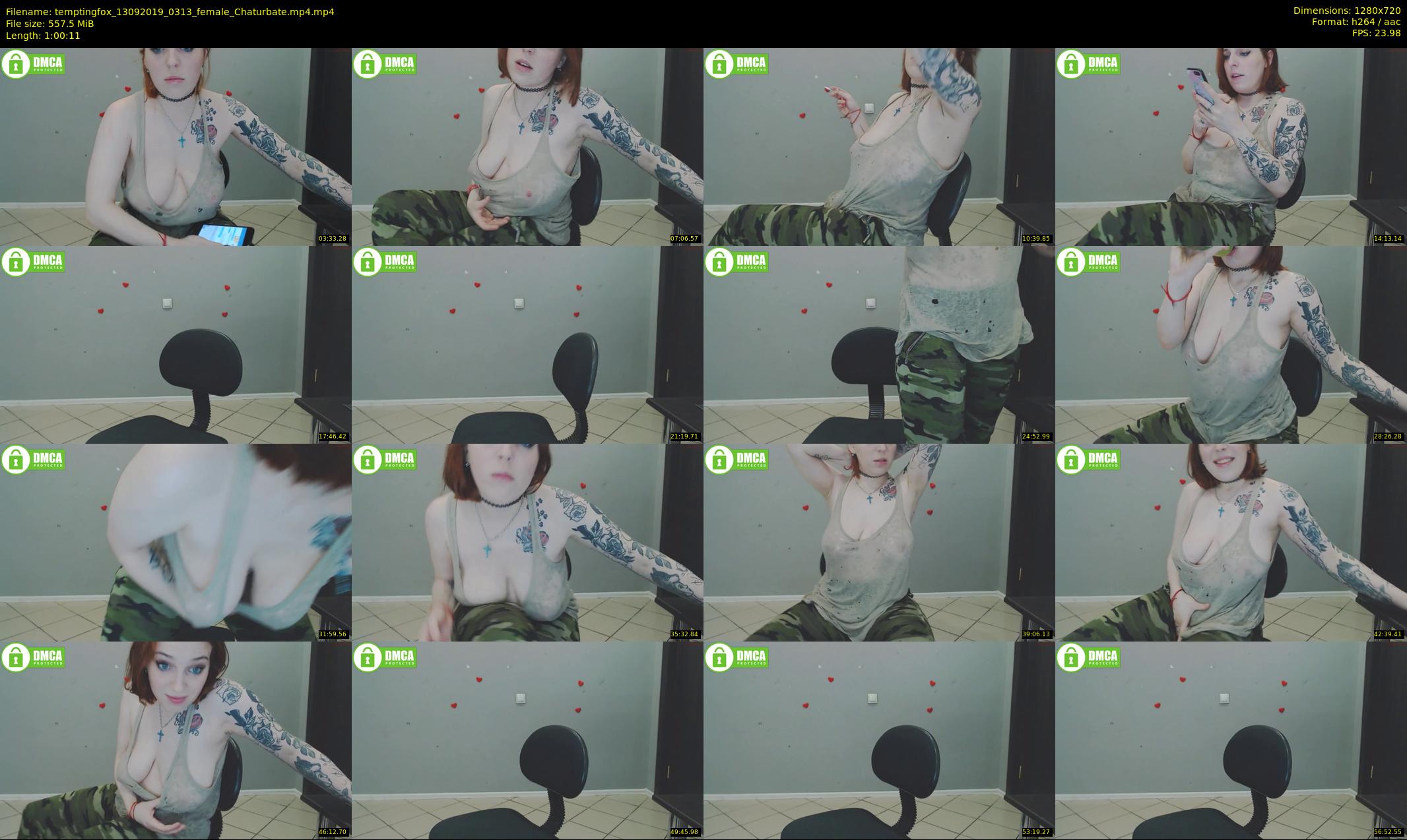 temptingfox — 61 minute Chaturbate female cam show recording, 720p, Sep 13, 2019