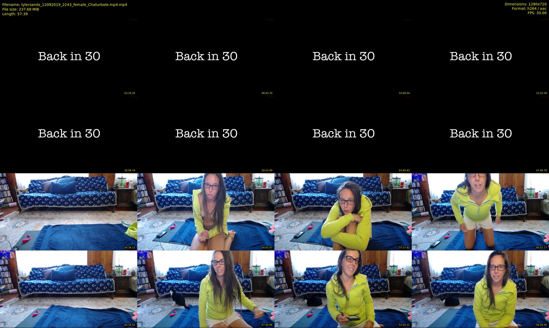 tylersands — 58 minute Chaturbate female cam show recording, 720p, Sep 12, 2019