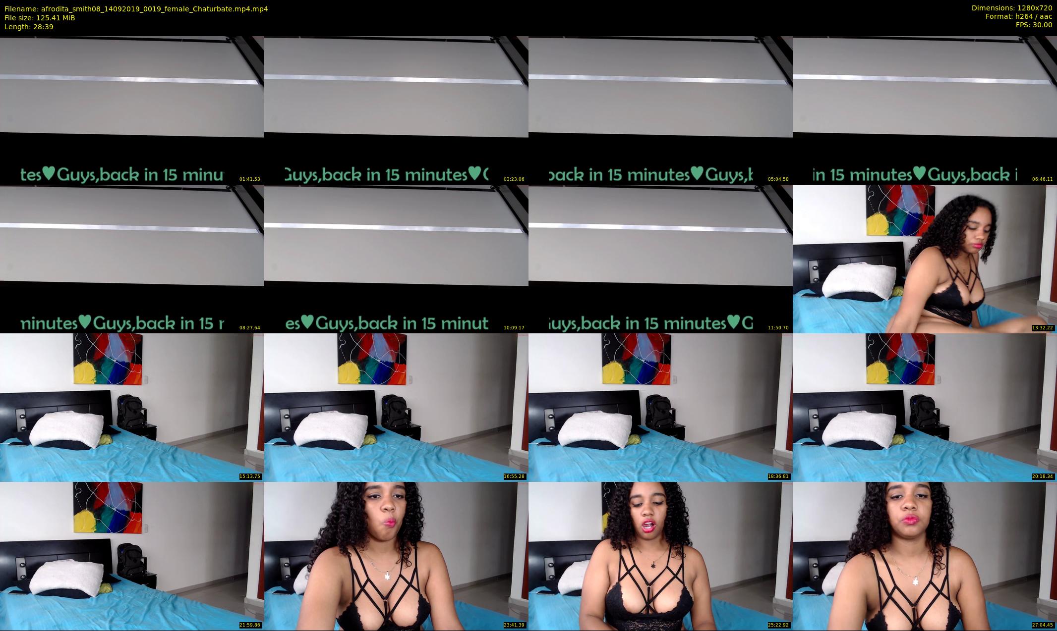 afrodita_smith08 — 29 minute Chaturbate female cam show recording, 720p, Sep 14, 2019
