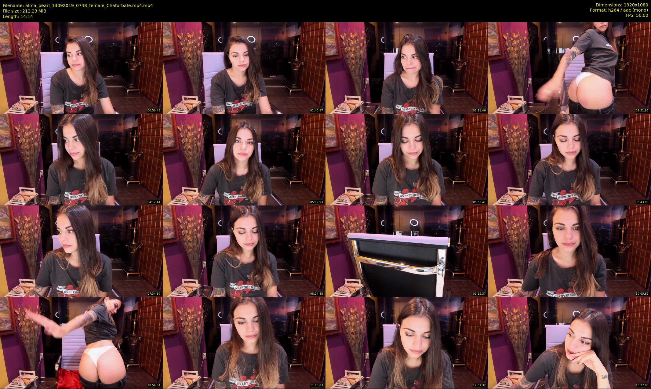 alma_pearl — 15 minute Chaturbate female cam show recording, 1080p, Sep 13, 2019