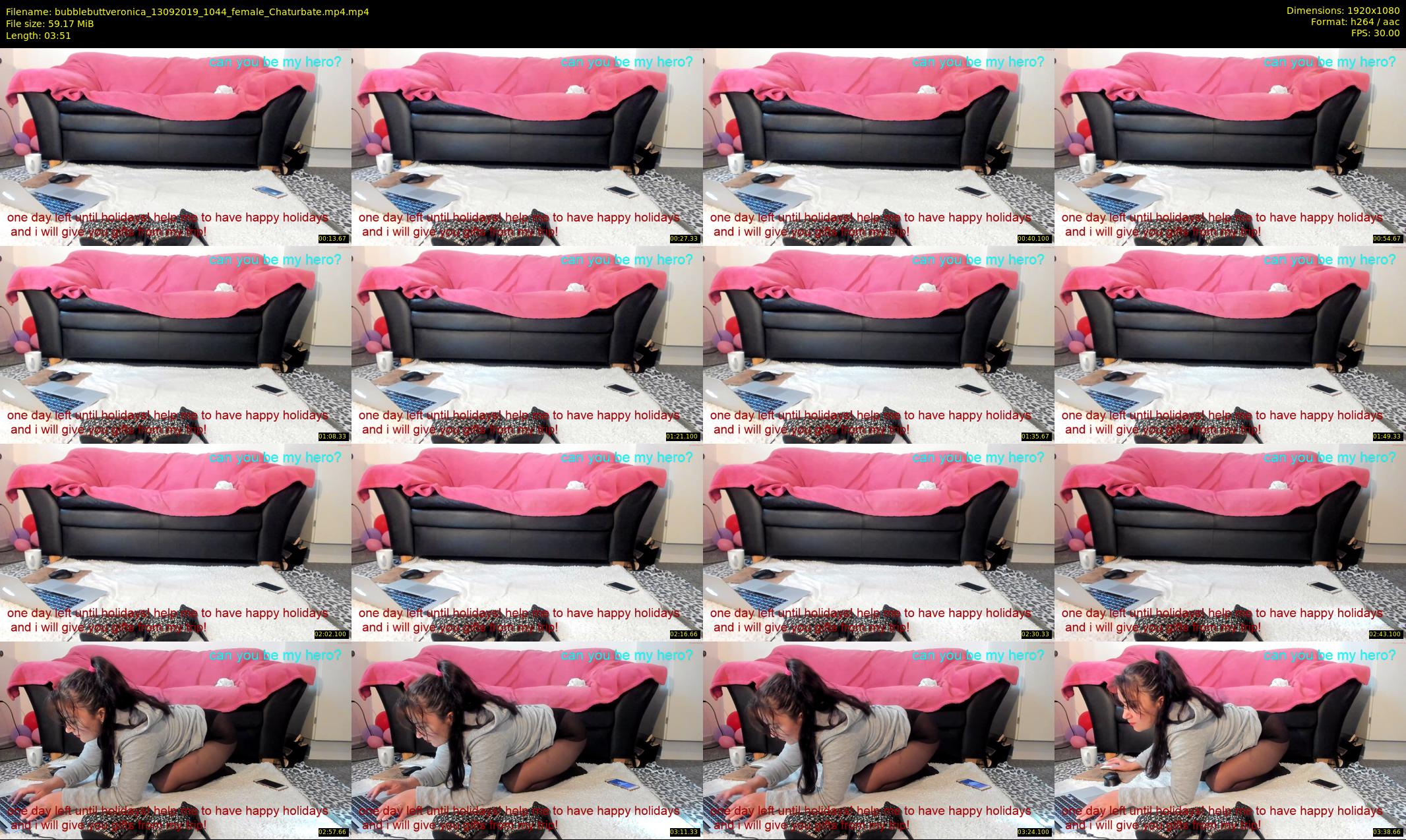 bubblebuttveronica — 4 minute Chaturbate female cam show recording, 1080p, Sep 13, 2019
