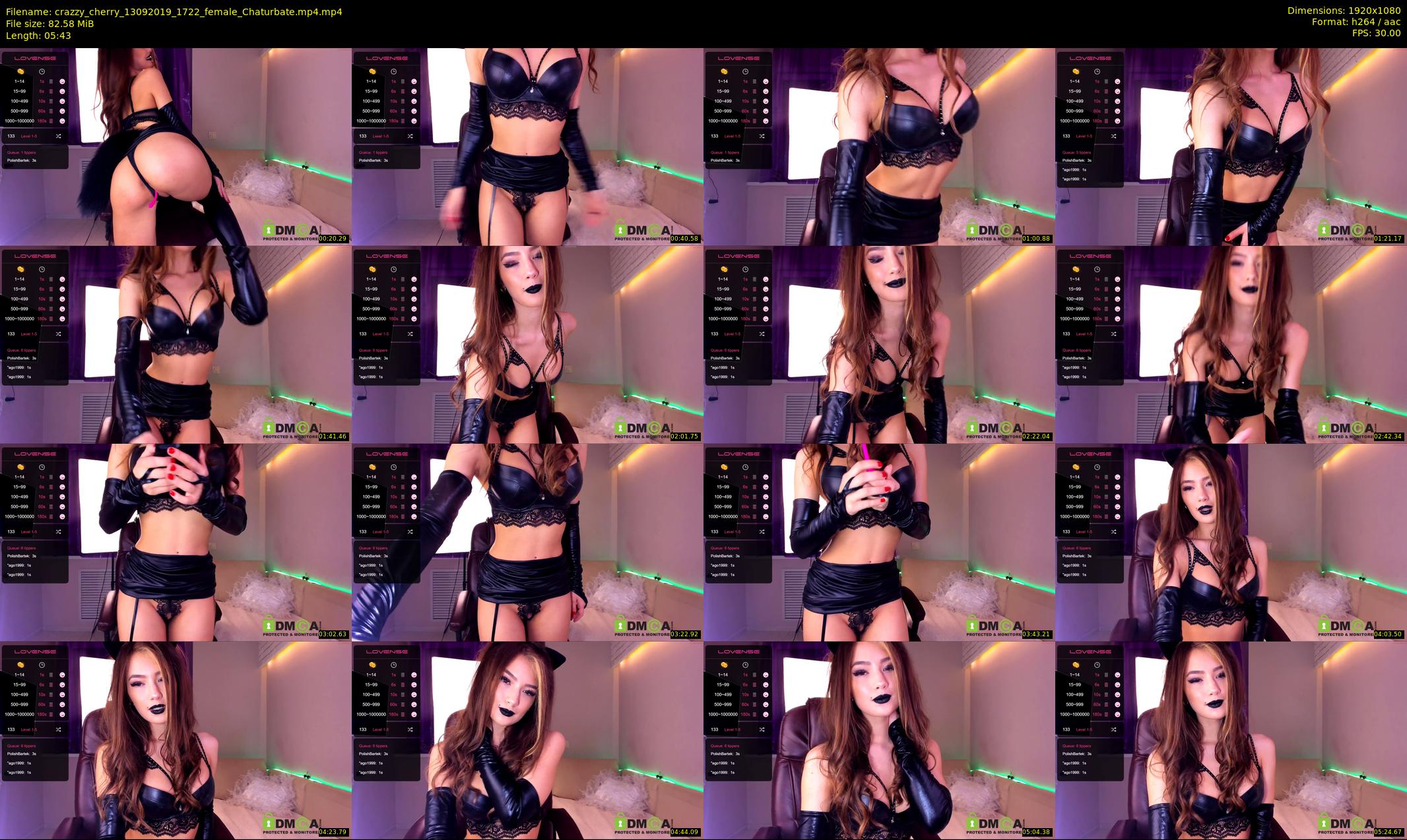 crazzy_cherry — 6 minute Chaturbate female cam show recording, 1080p, Sep 13, 2019