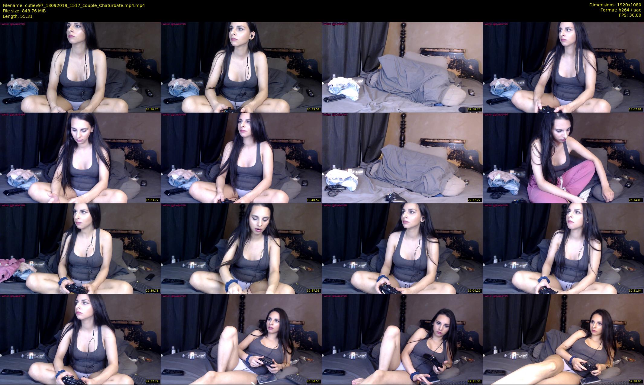 cutiev97 — 56 minute Chaturbate couple cam show recording, 1080p, Sep 13, 2019
