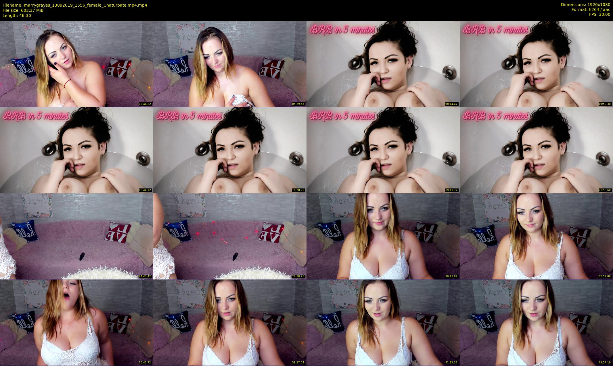 marrygrayes — 47 minute Chaturbate female cam show recording, 1080p, Sep 13, 2019