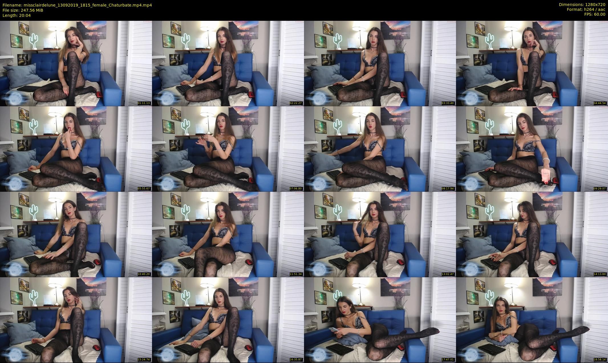 missclairdelune — 21 minute Chaturbate female cam show recording, 720p, Sep 13, 2019