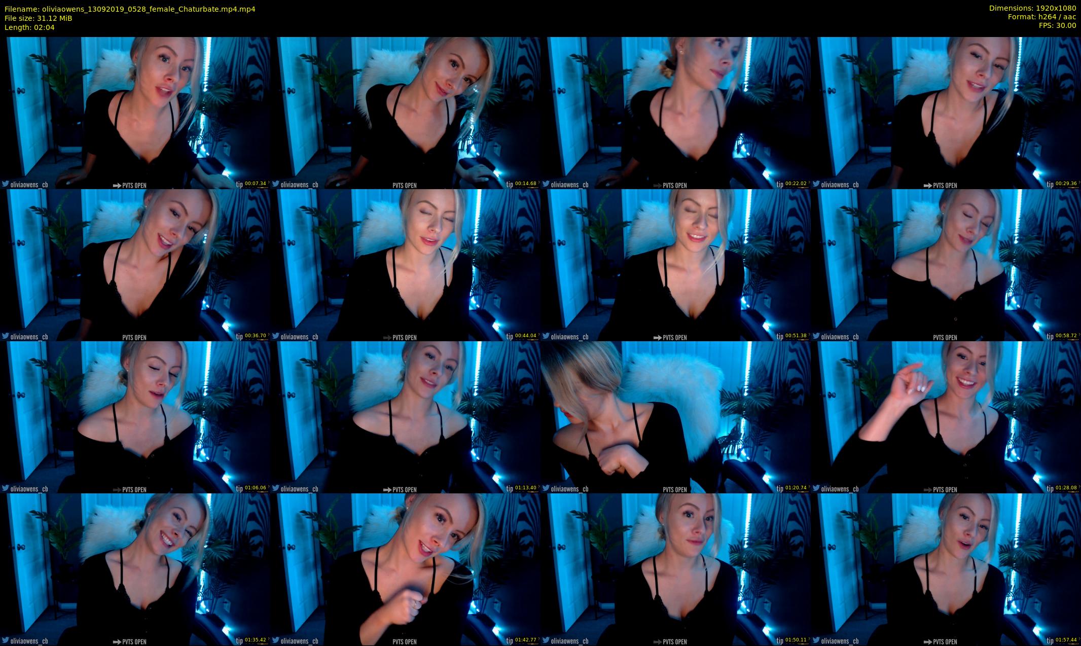 oliviaowens — 3 minute Chaturbate female cam show recording, 1080p, Sep 13, 2019