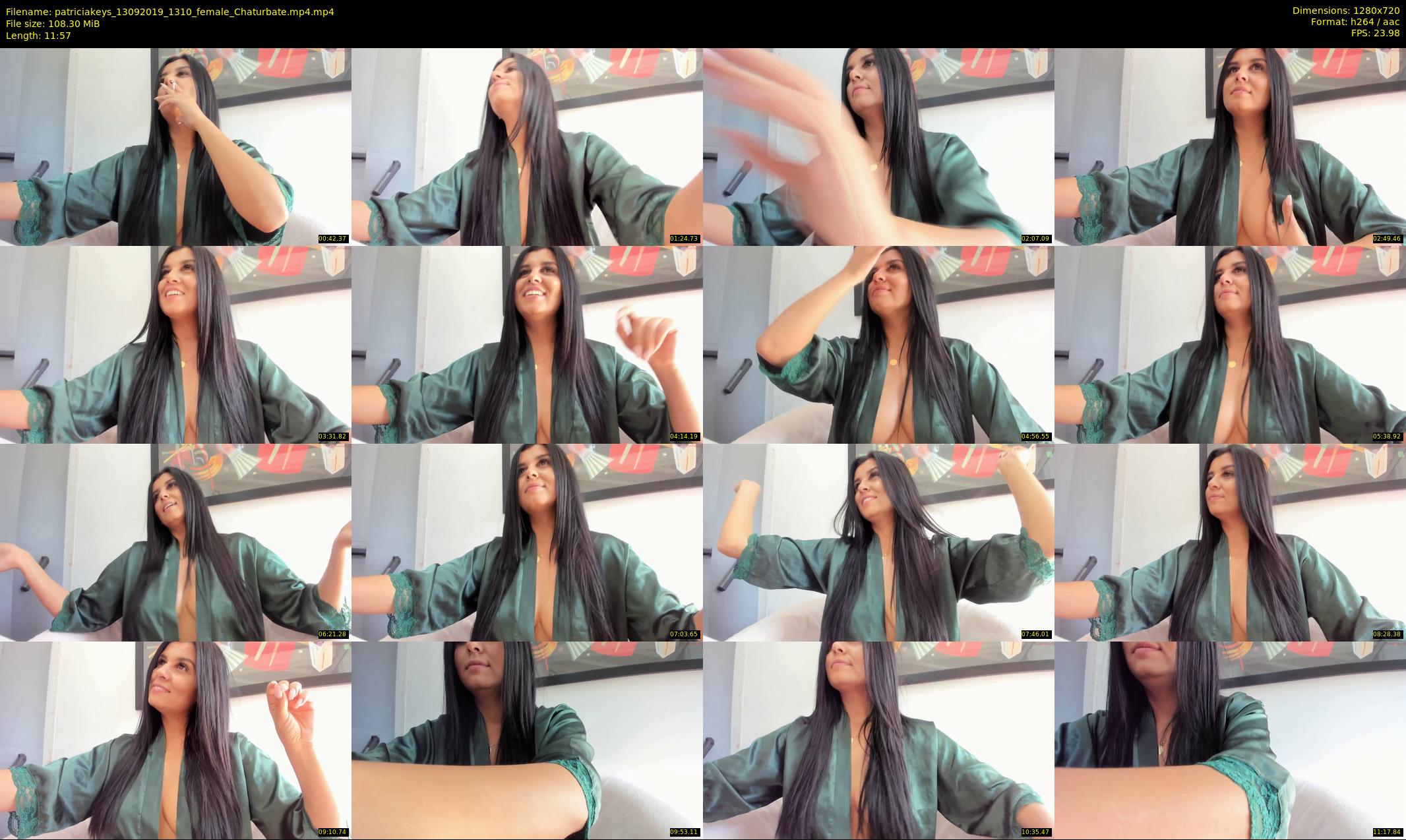 patriciakeys — 12 minute Chaturbate female cam show recording, 720p, Sep 13, 2019