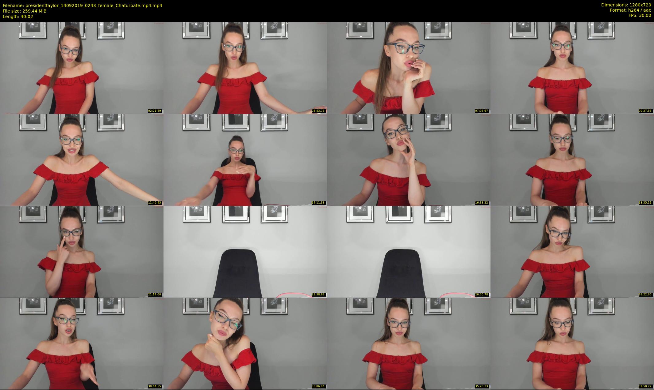 presidenttaylor — 41 minute Chaturbate female cam show recording, 720p, Sep 14, 2019