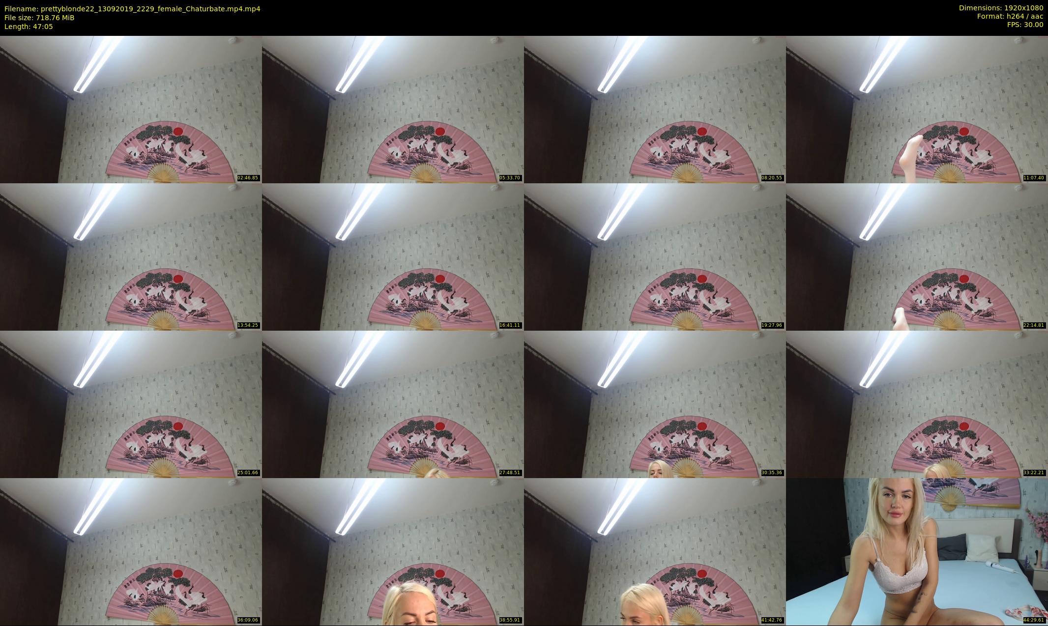 prettyblonde22 — 48 minute Chaturbate female cam show recording, 1080p, Sep 13, 2019